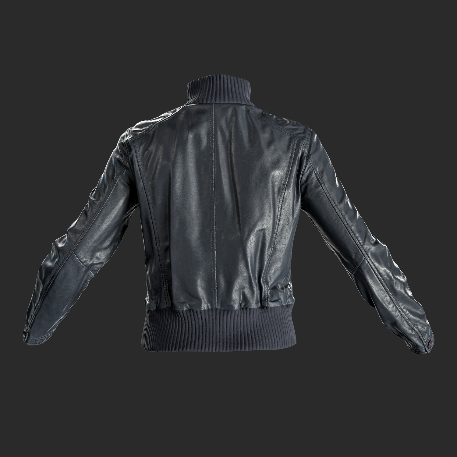 3D model of Leather Jacket back