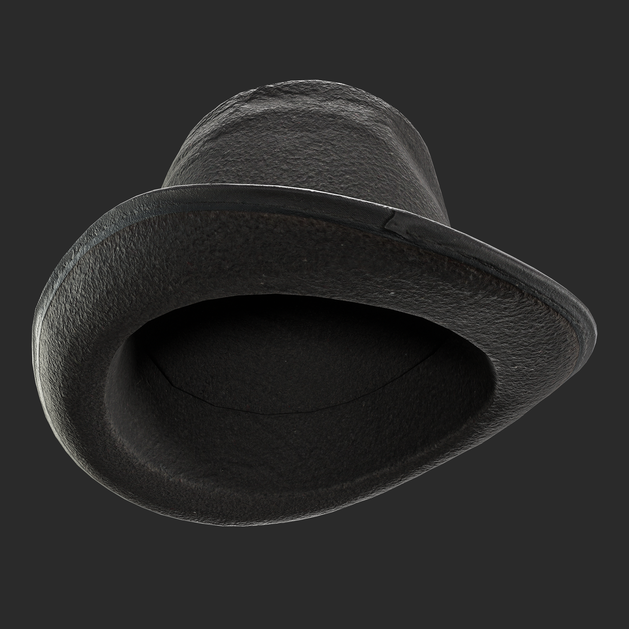 3D Steampunk Top Hat Model - Black Cylinder