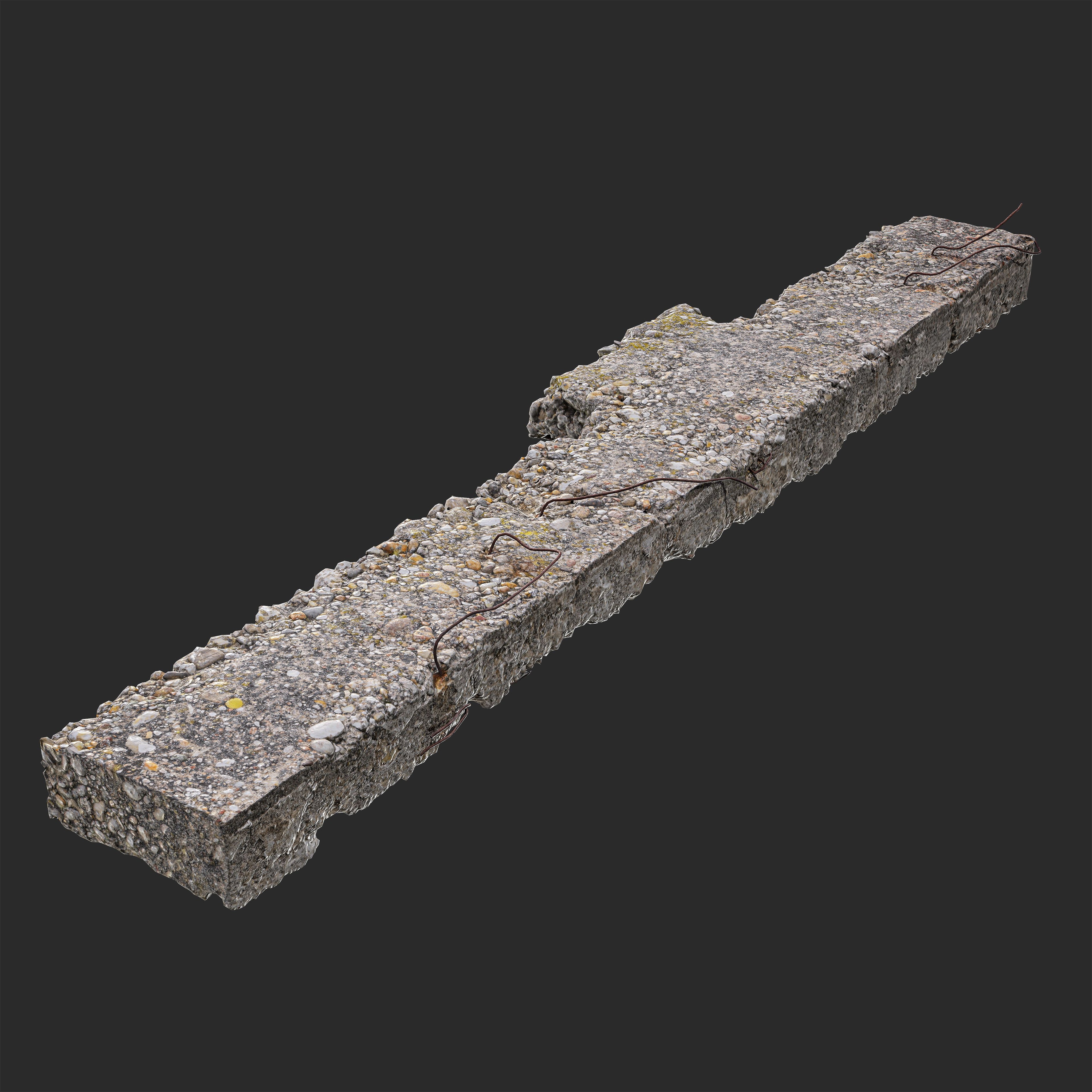 3D Ruin House Concrete Beam