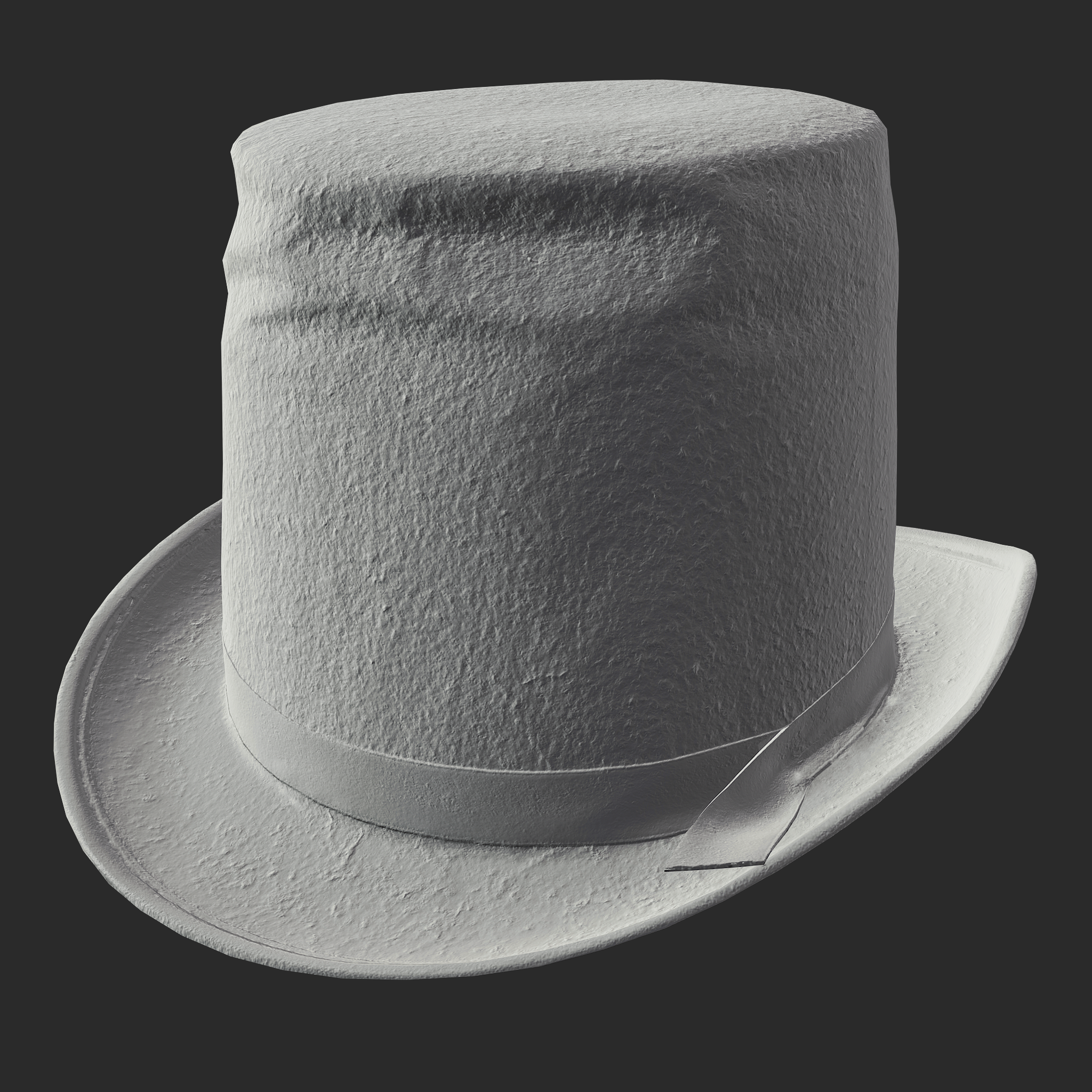 3D Steampunk Top Hat Model - Black Cylinder