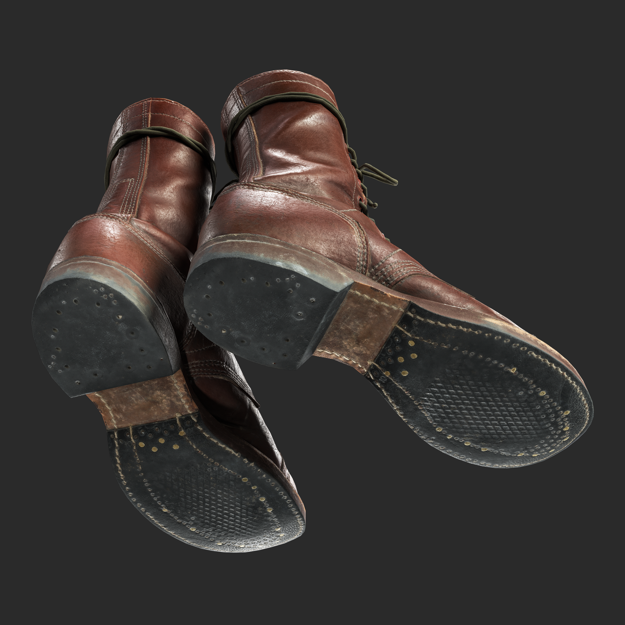 High detailed 3D model US Paratrooper Jump Boots sole