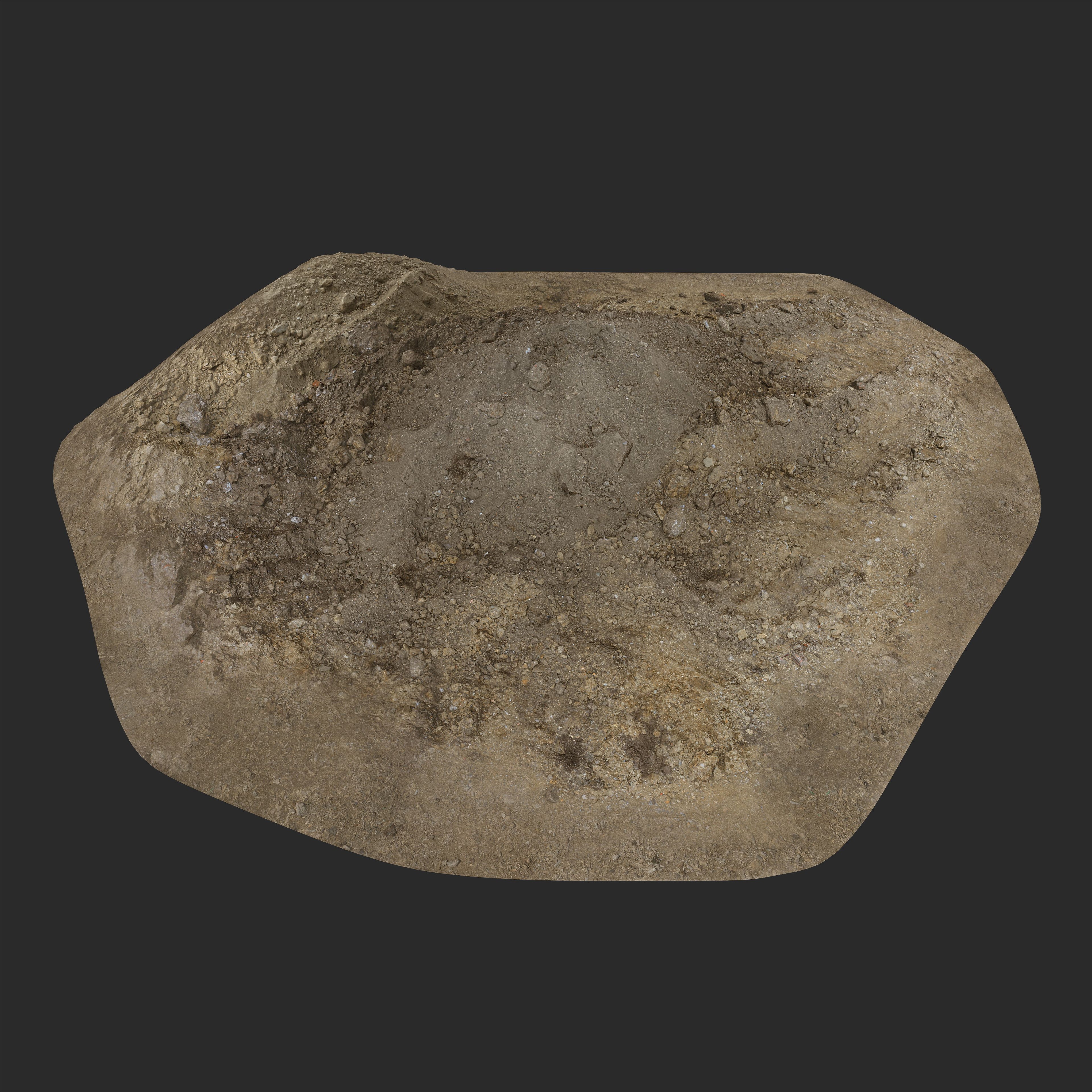 3D Mound of Soil and Dirt