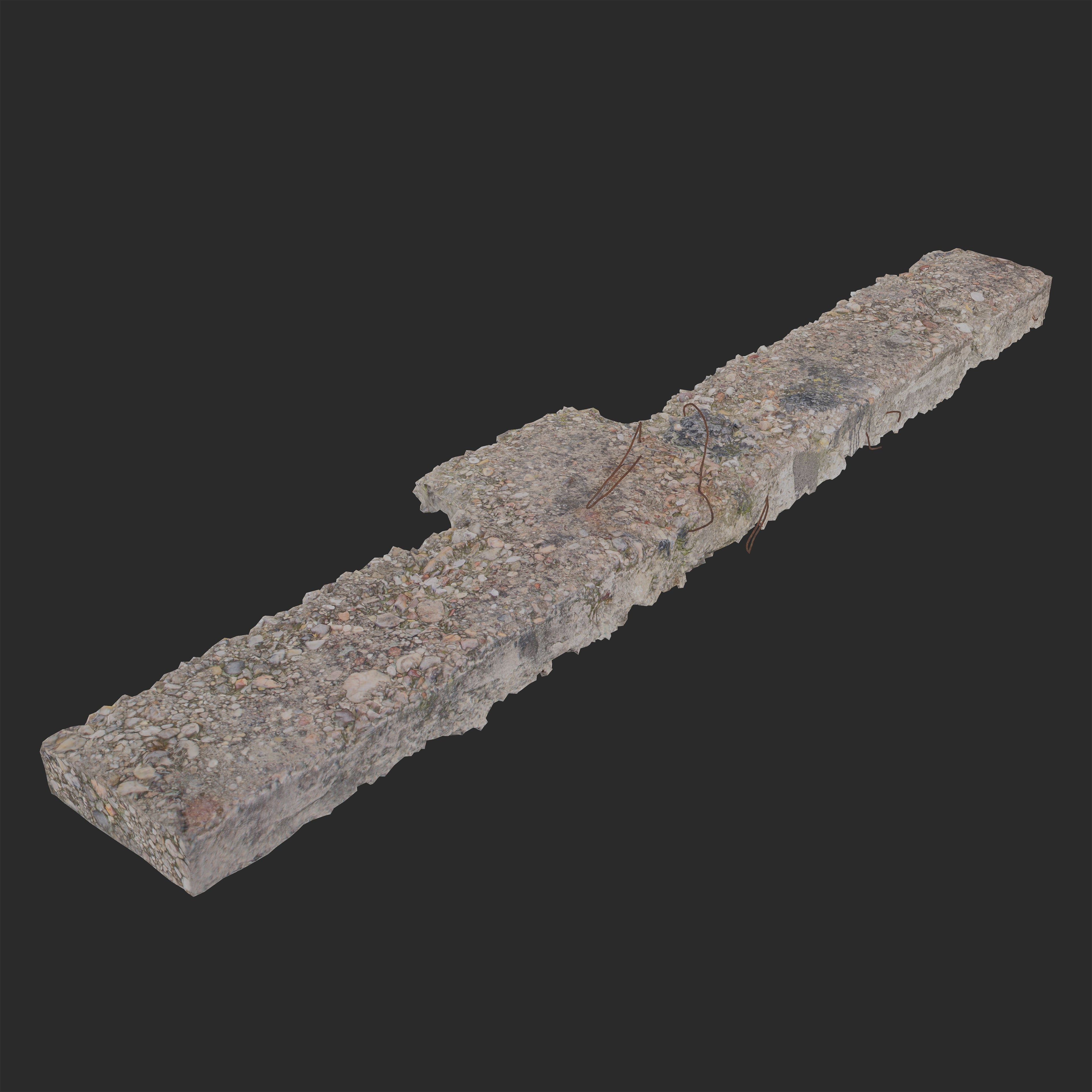 3D Broken Concrete Beam