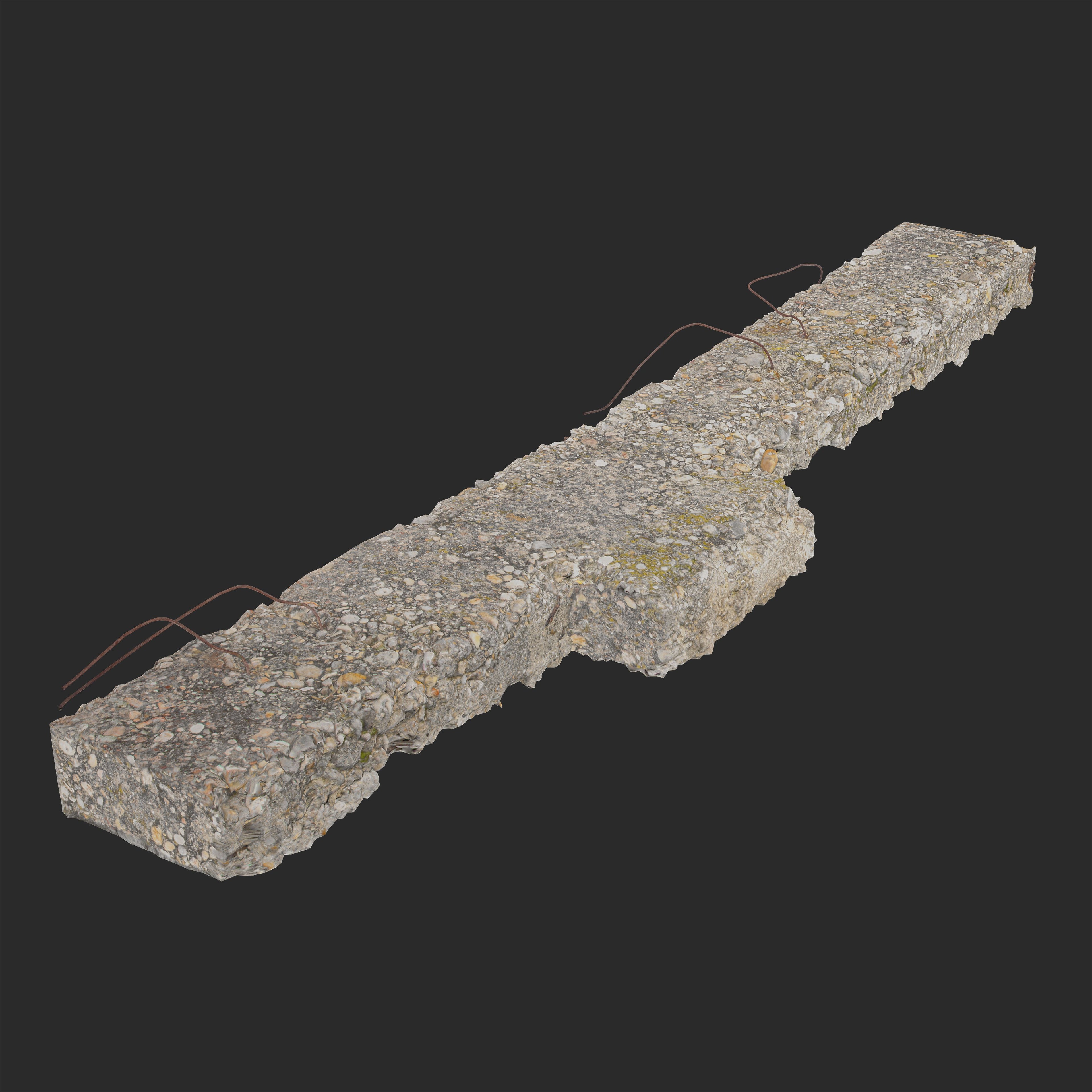 3D Ruin House Concrete Beam