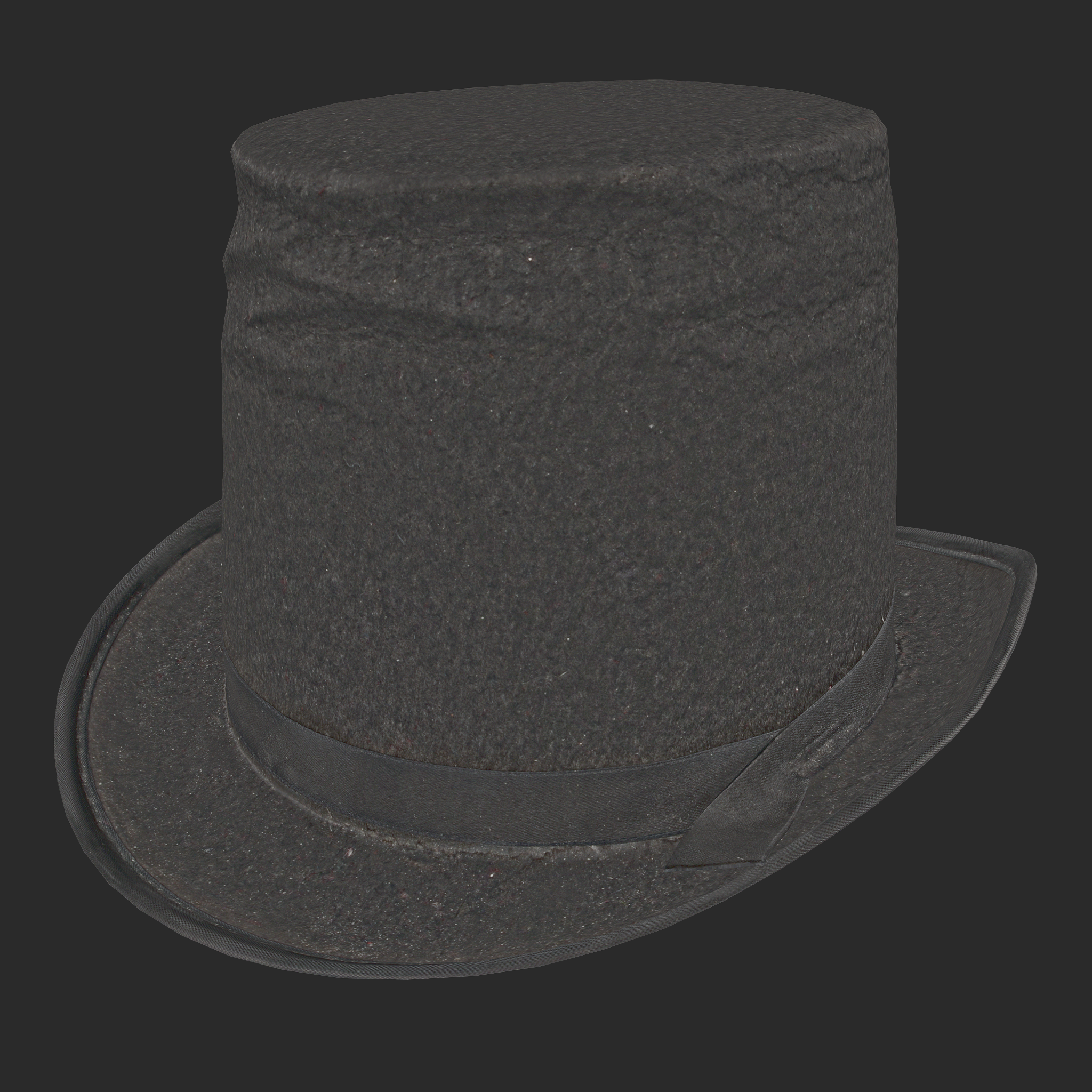 3D Steampunk Top Hat Model - Black Cylinder