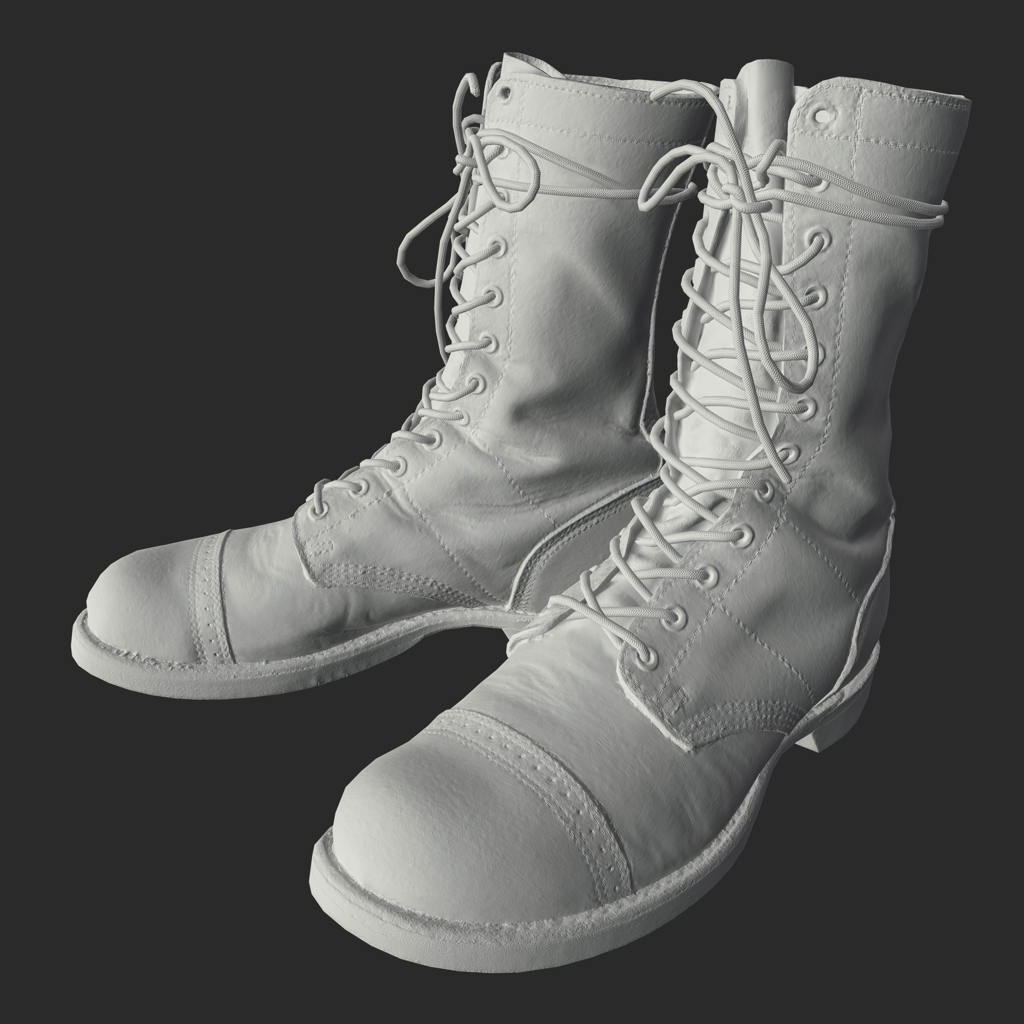 3D model US Paratrooper Jump Boots clay