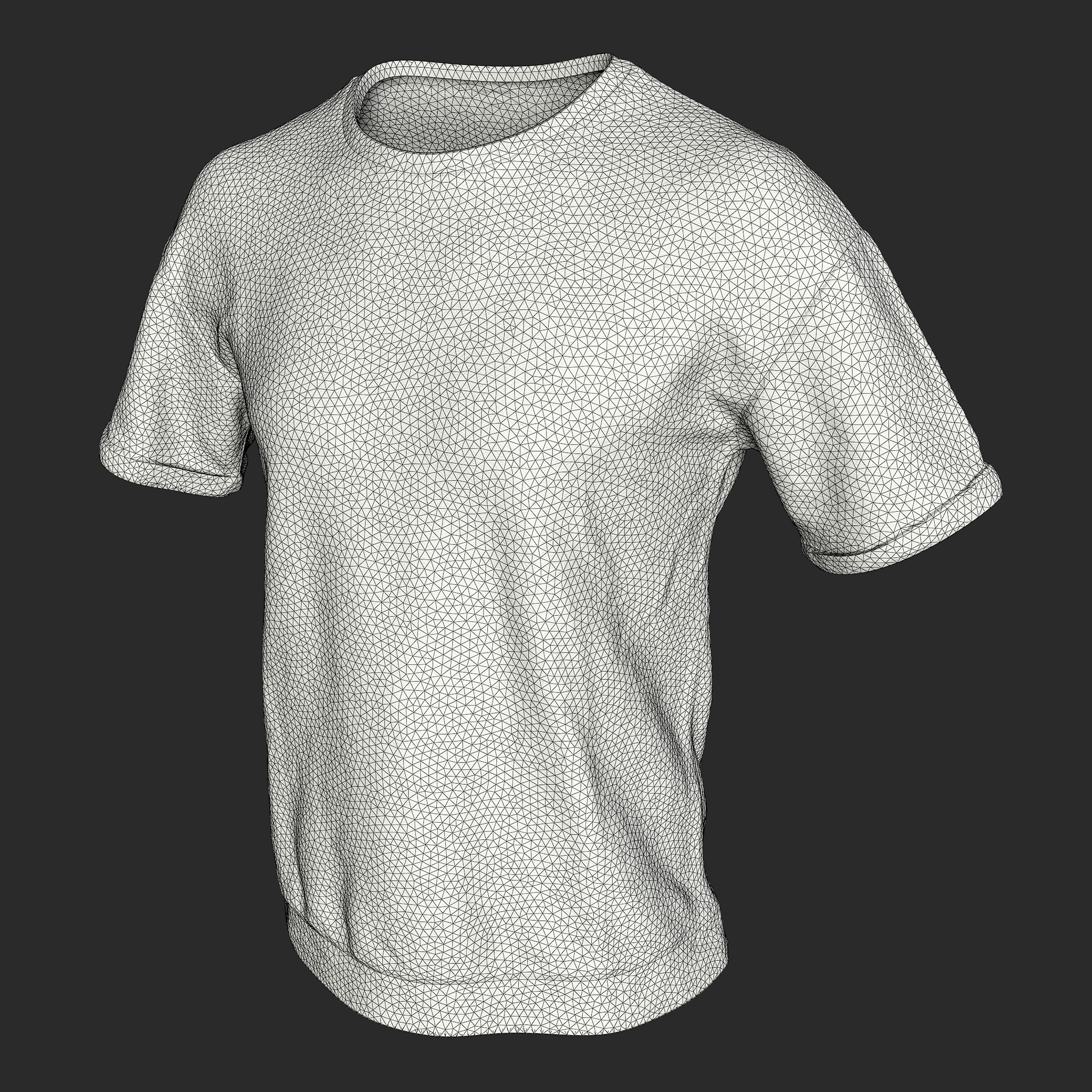 3D T-Shirt Herringbone wireframe