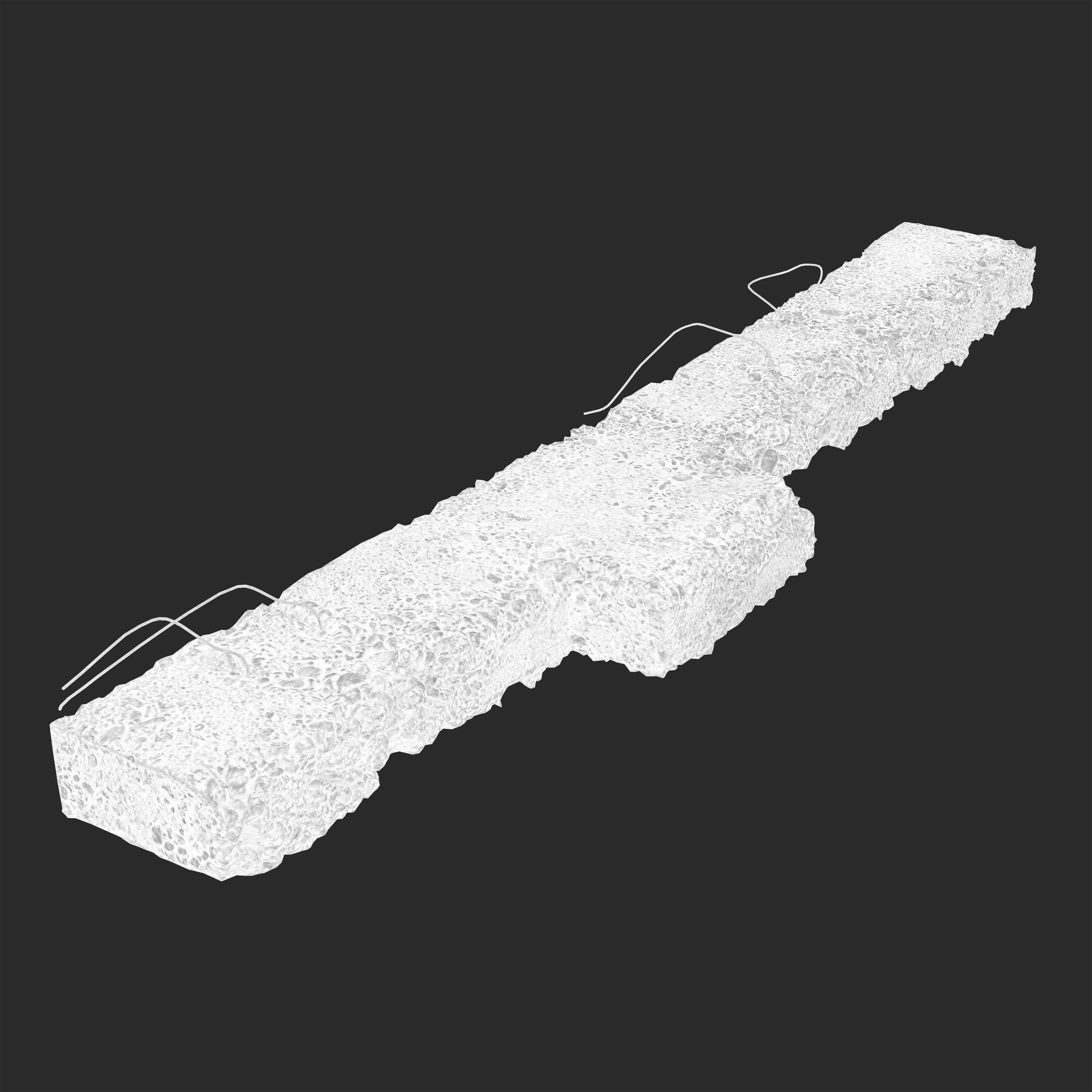 3D Ruin House Concrete Beam