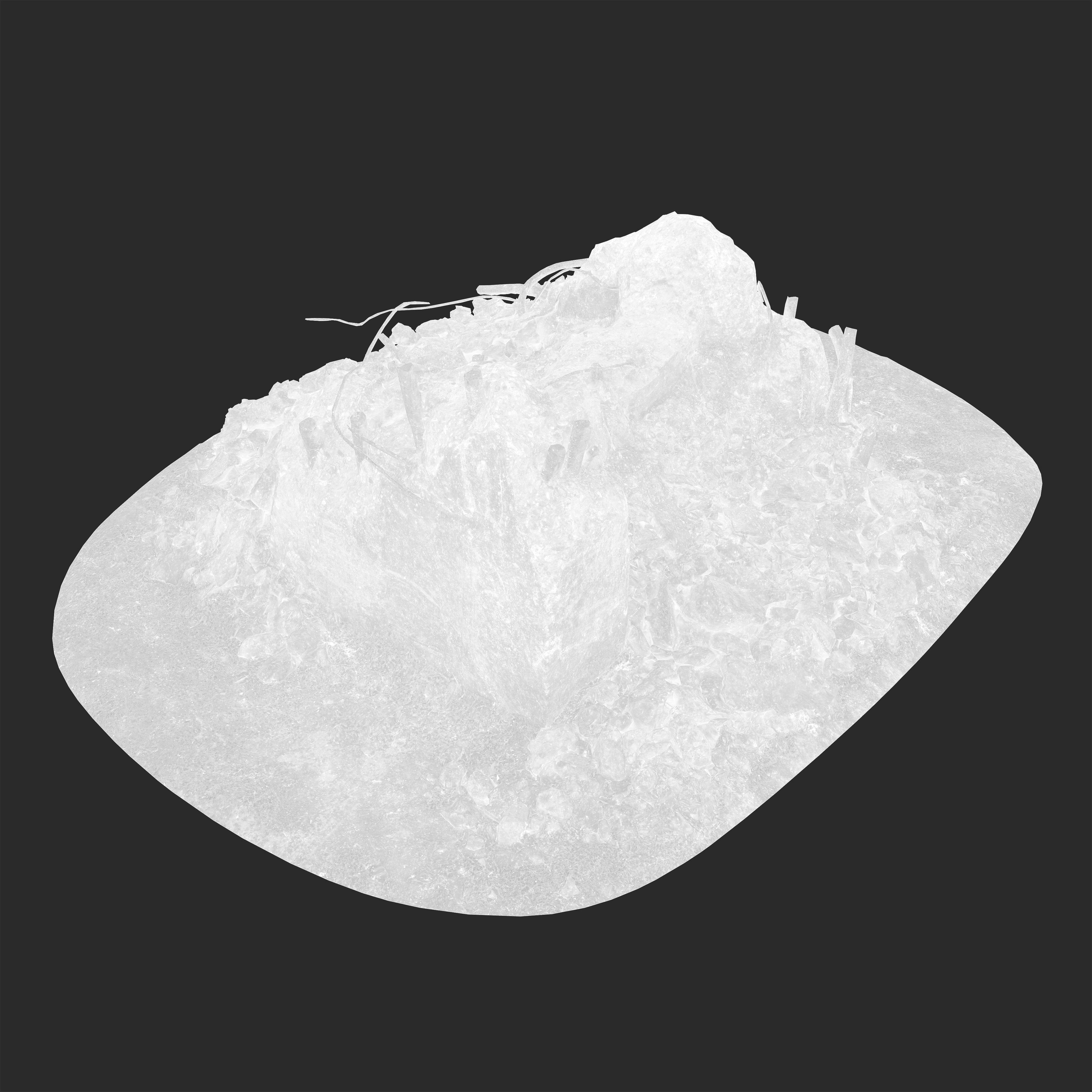 3D Broken Concrete Foundation