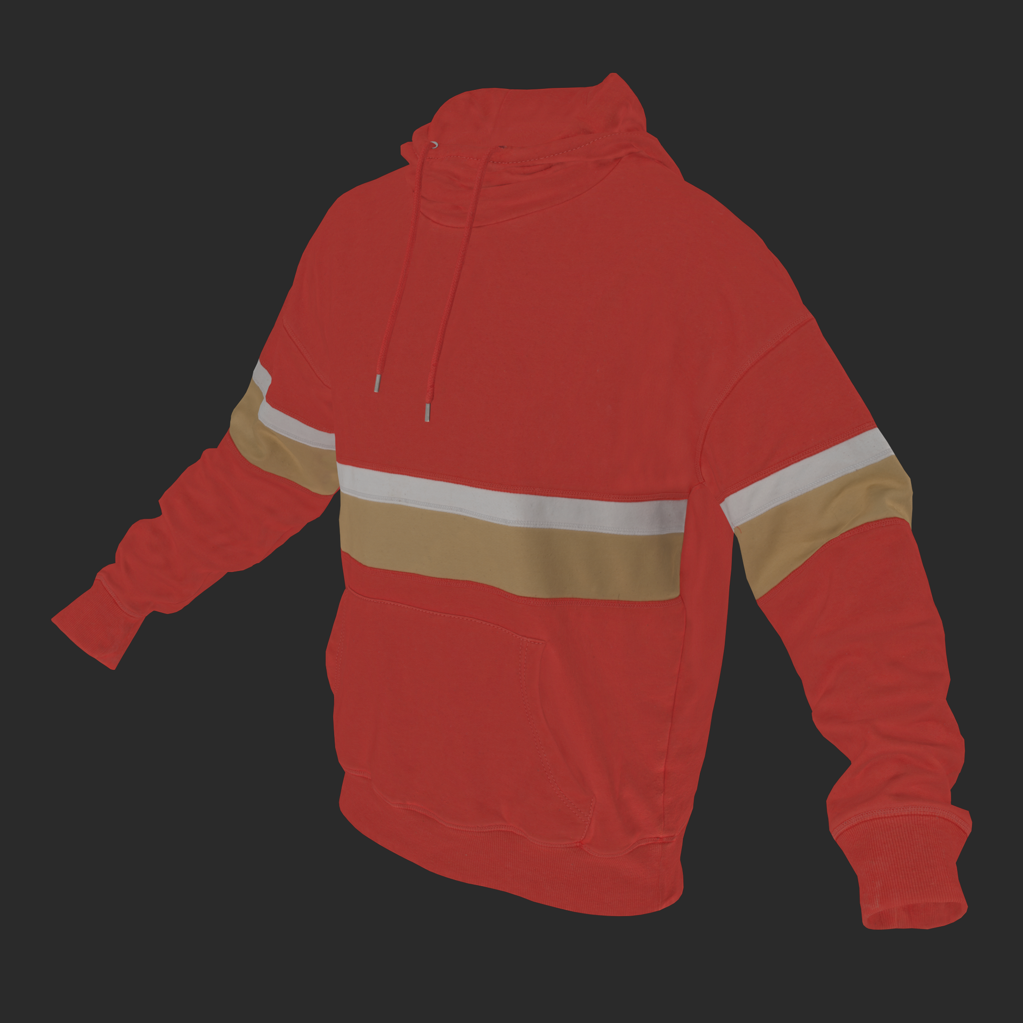 High detailed 3D Model Orange Hoodie albedo
