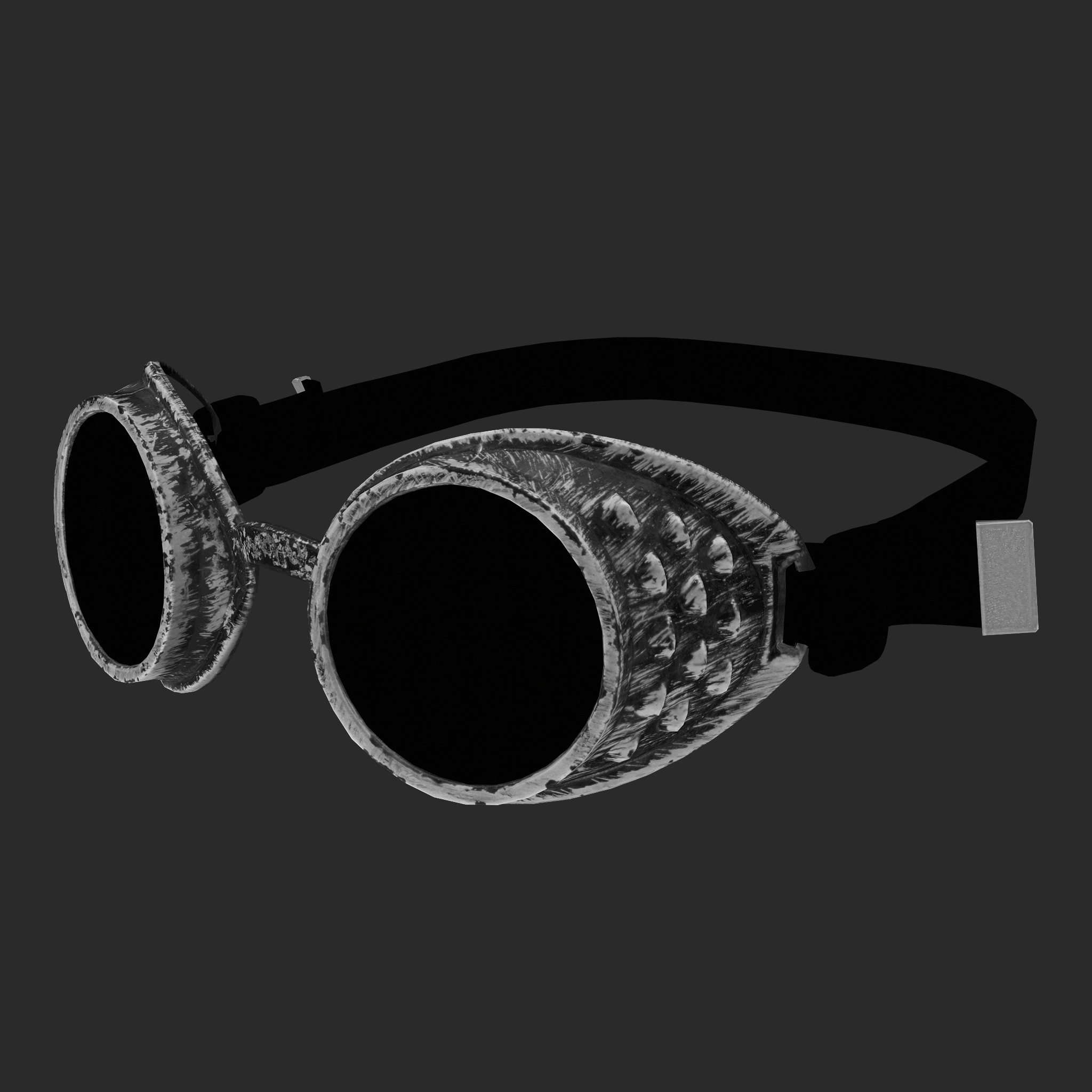 3D model of Steampunk Goggles metallic