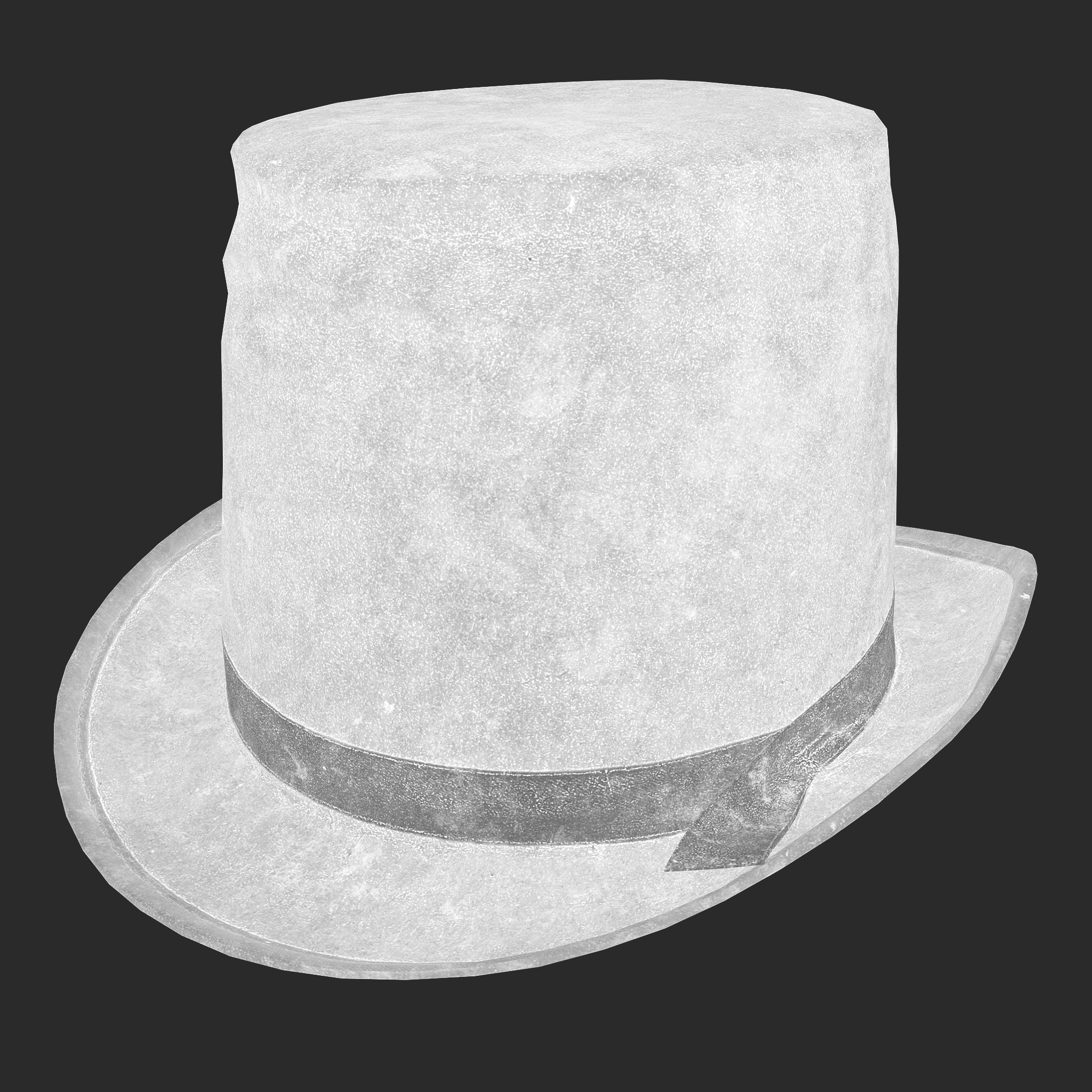 3D Steampunk Top Hat Model - Black Cylinder