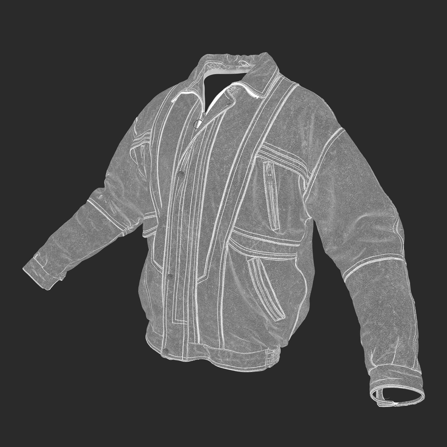 3D model Leather Snap Closure roughness