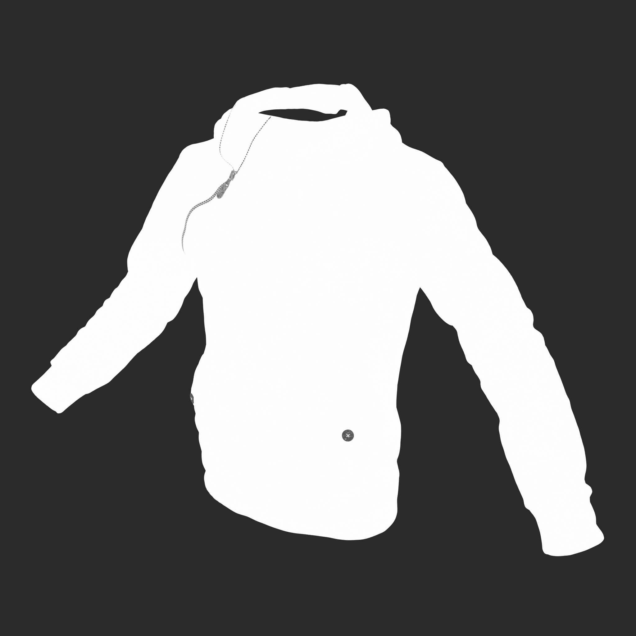 3D Model Gray Mustard Hoodie roughness
