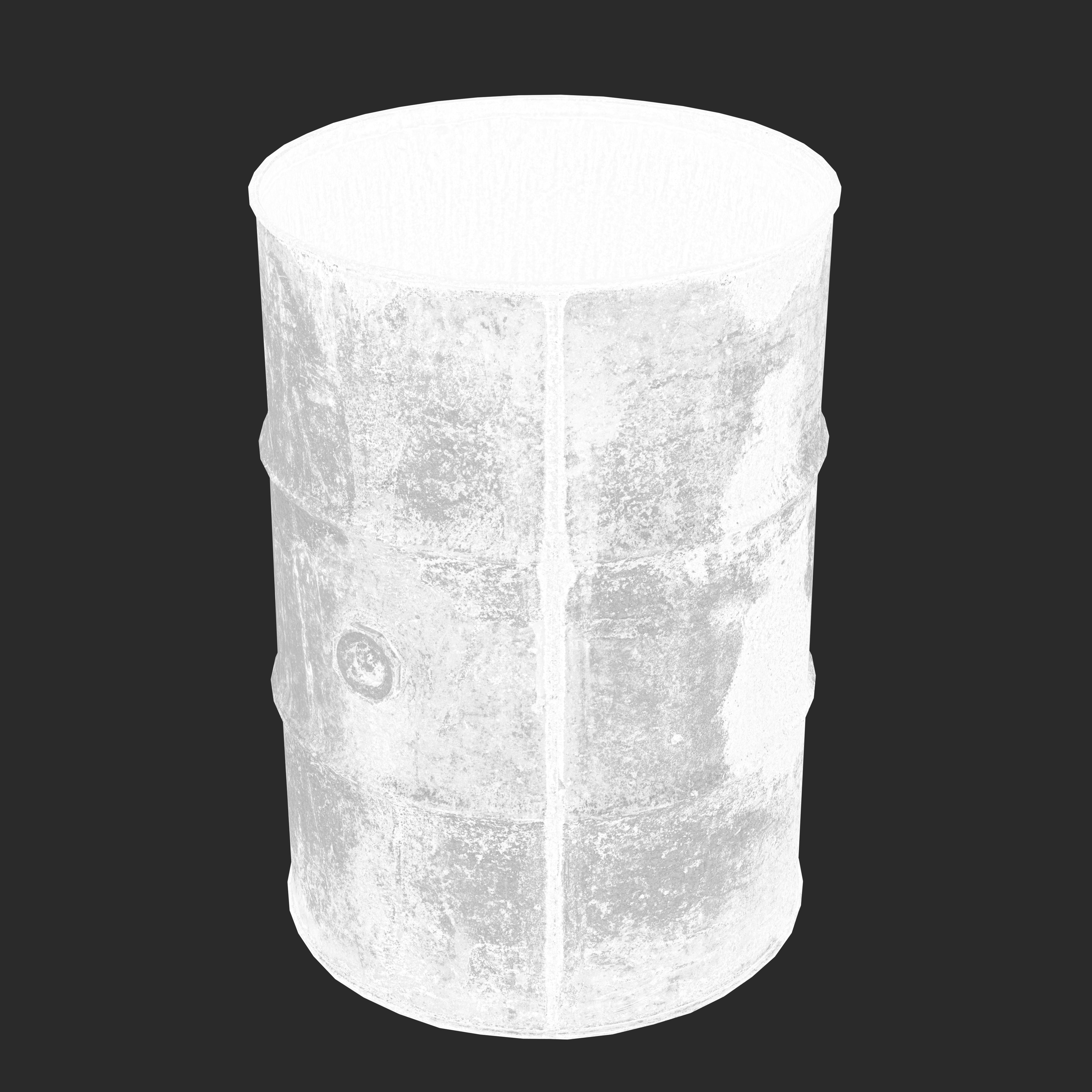 3D Rusty Old Chemical and Oil Metal Barrel