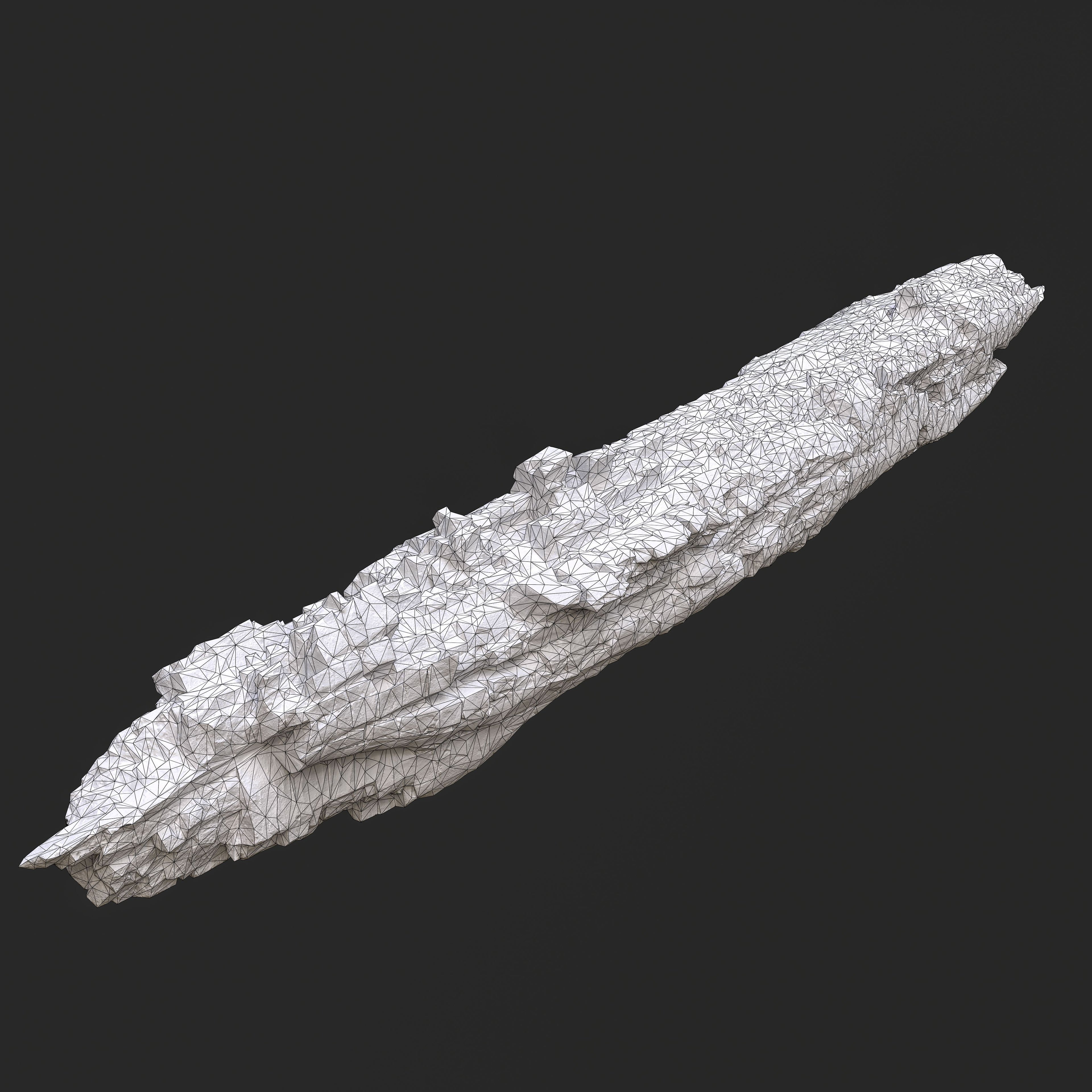 3D Charred Tree Trunk