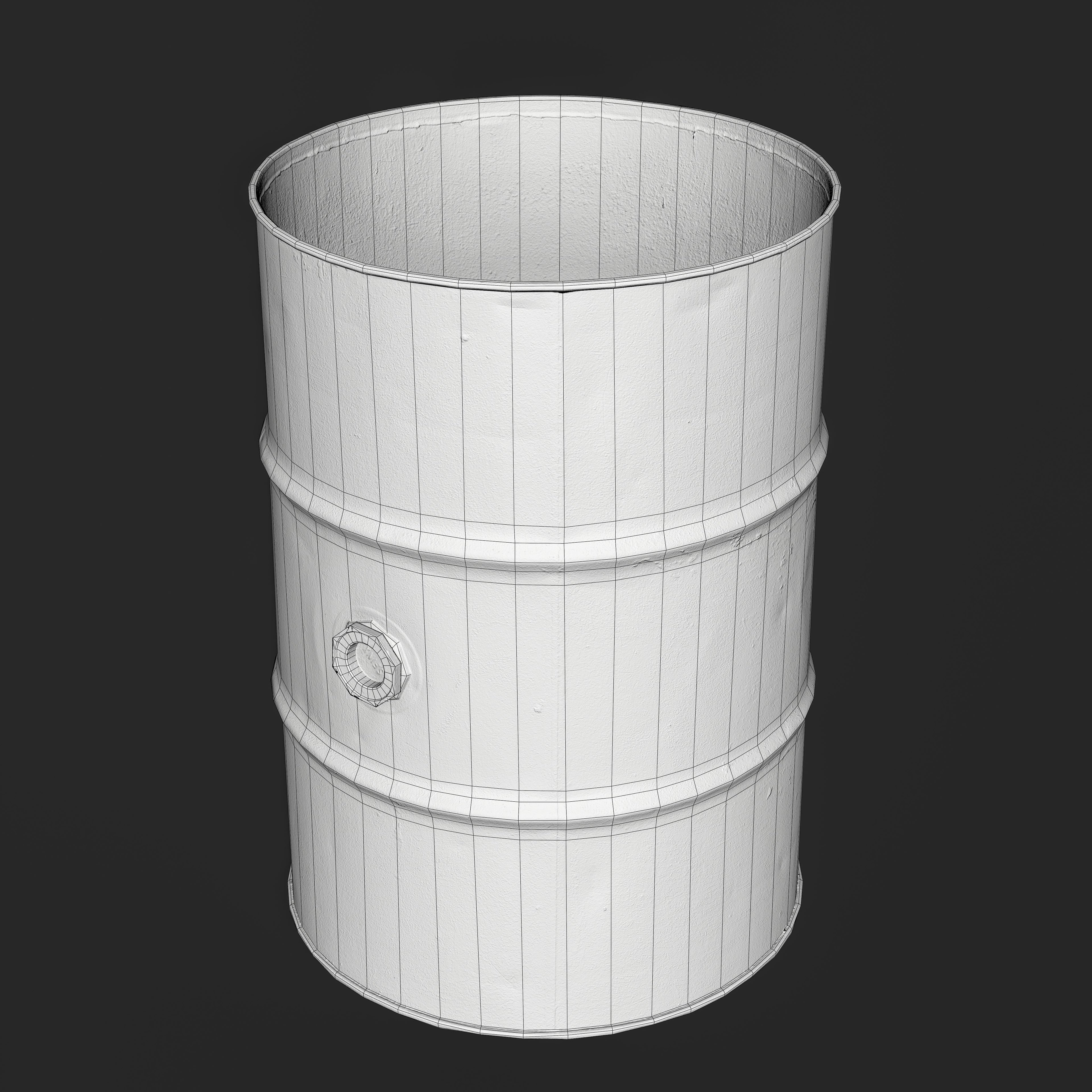 3D Rusty Old Chemical and Oil Metal Barrel