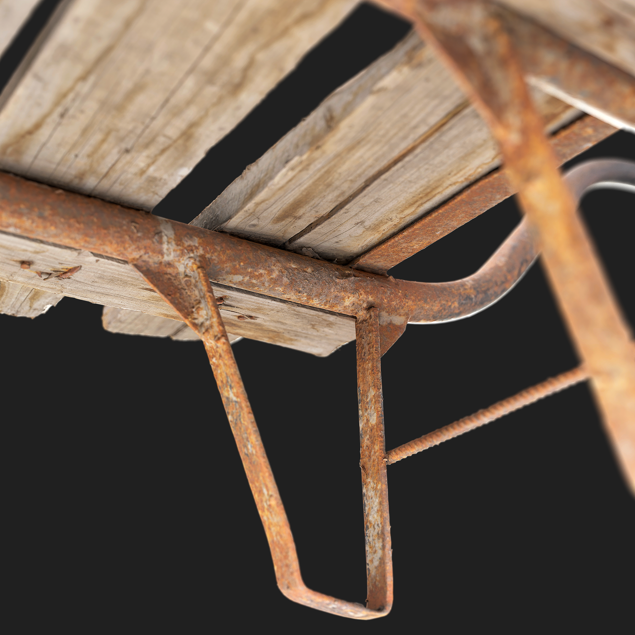 3D Wooden Wheelbarrow