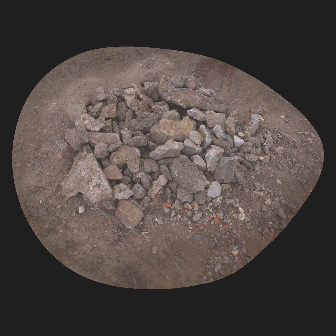 3D Concrete Rubble - 11 square meters area