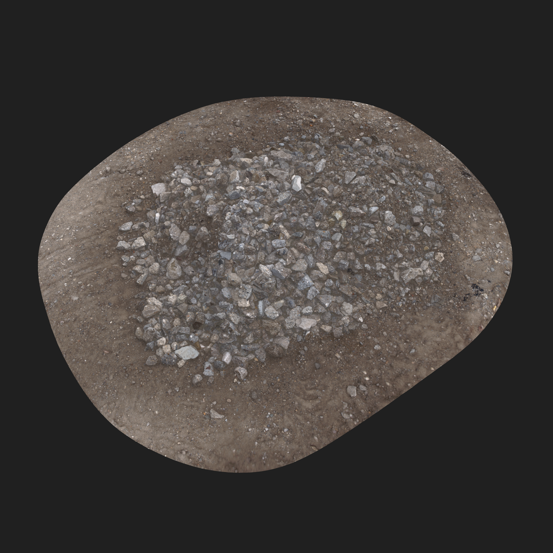 3D Pile of Concrete Rubble - 13 square meters area