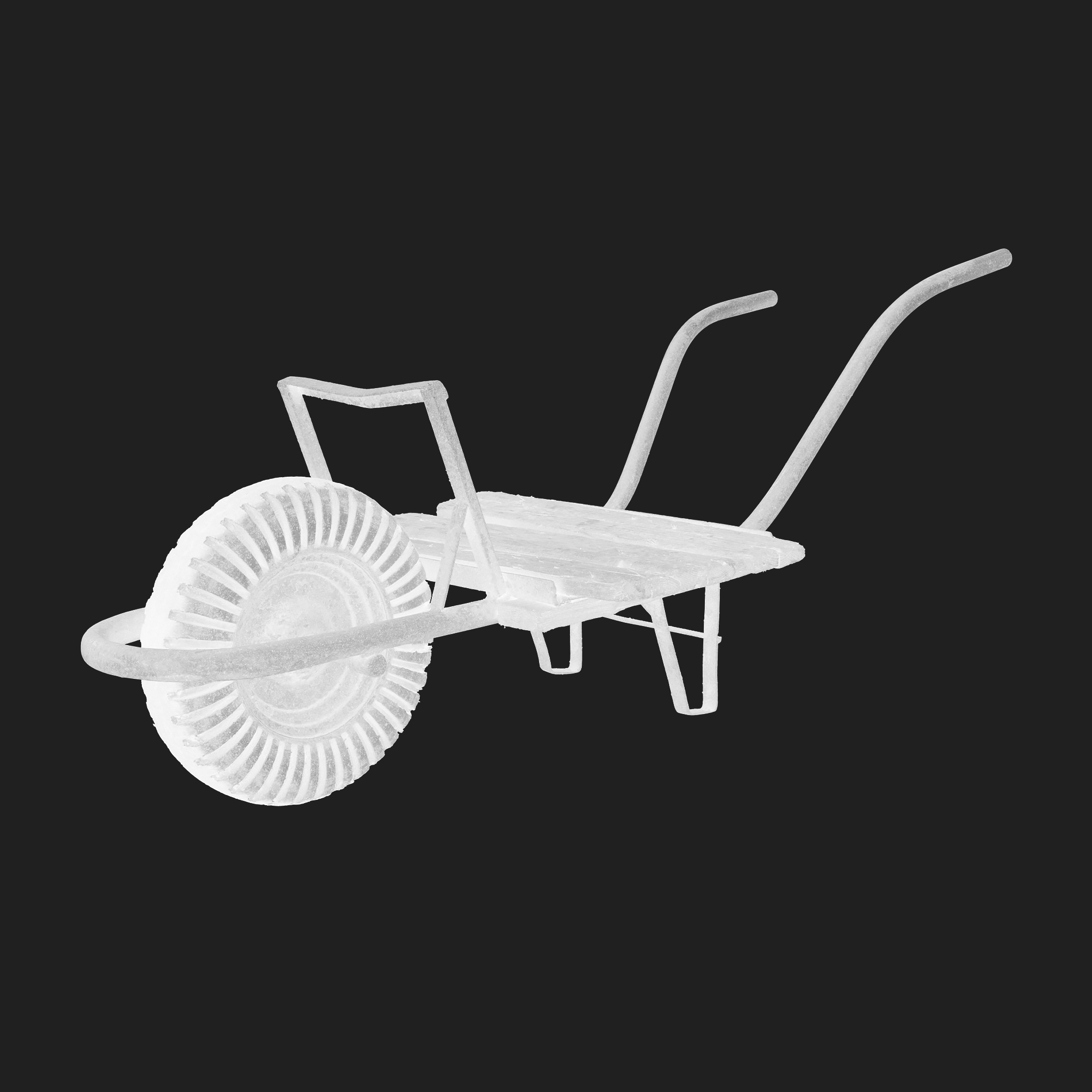 3D Wooden Wheelbarrow