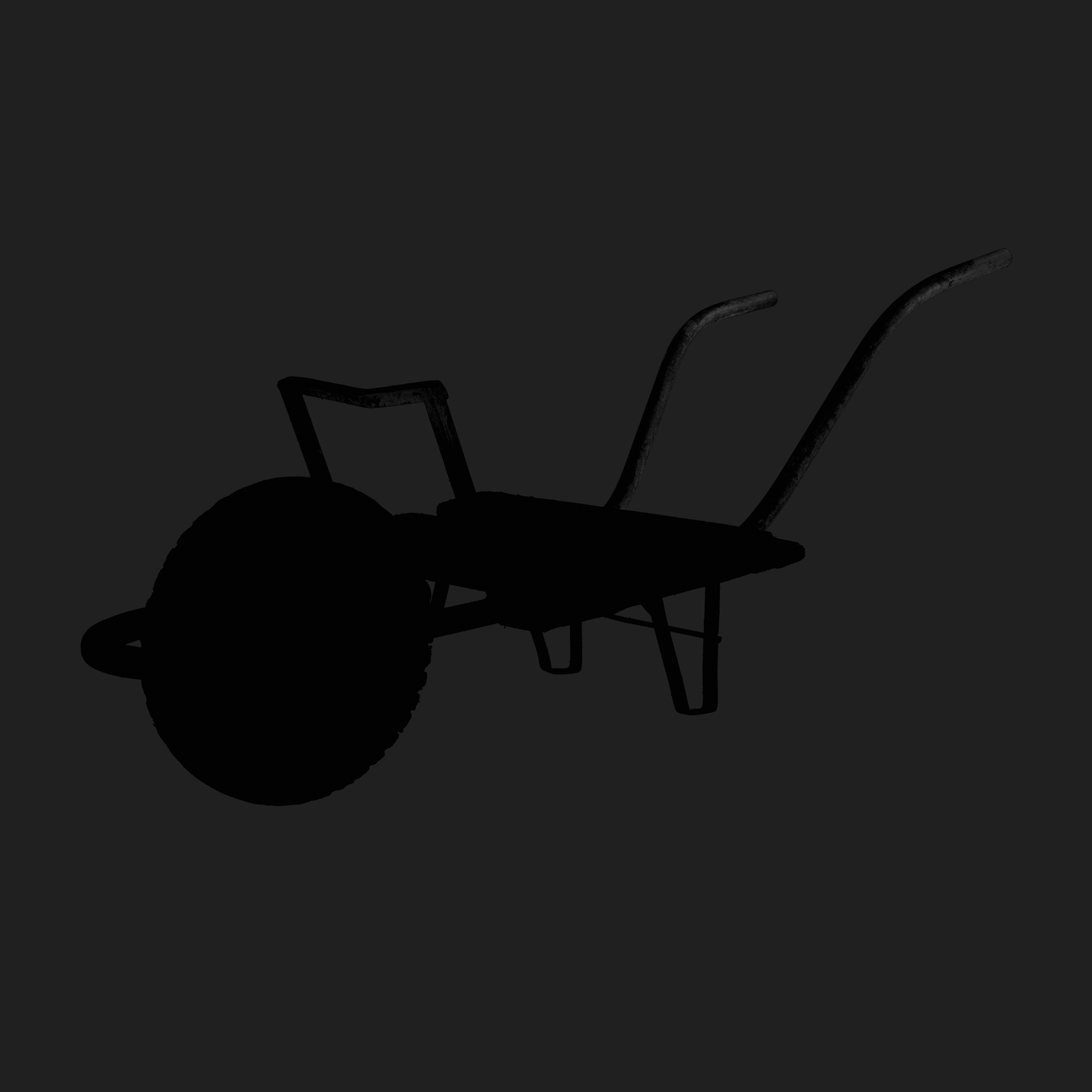 3D Wooden Wheelbarrow