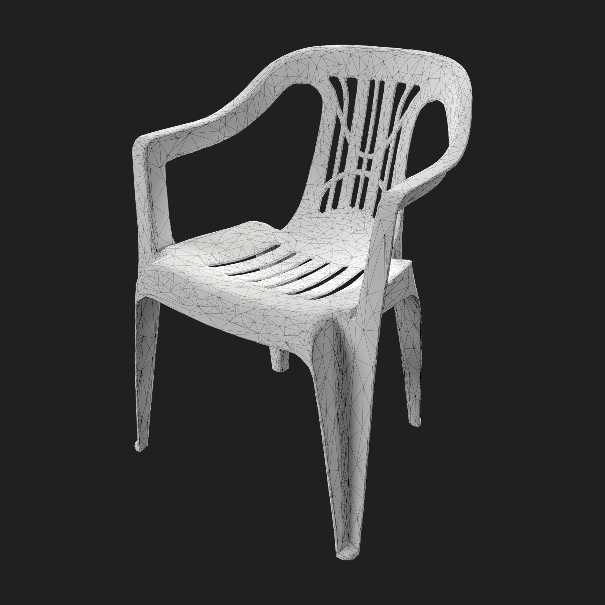 3D Furniture: Plastic Chair FOR FREE