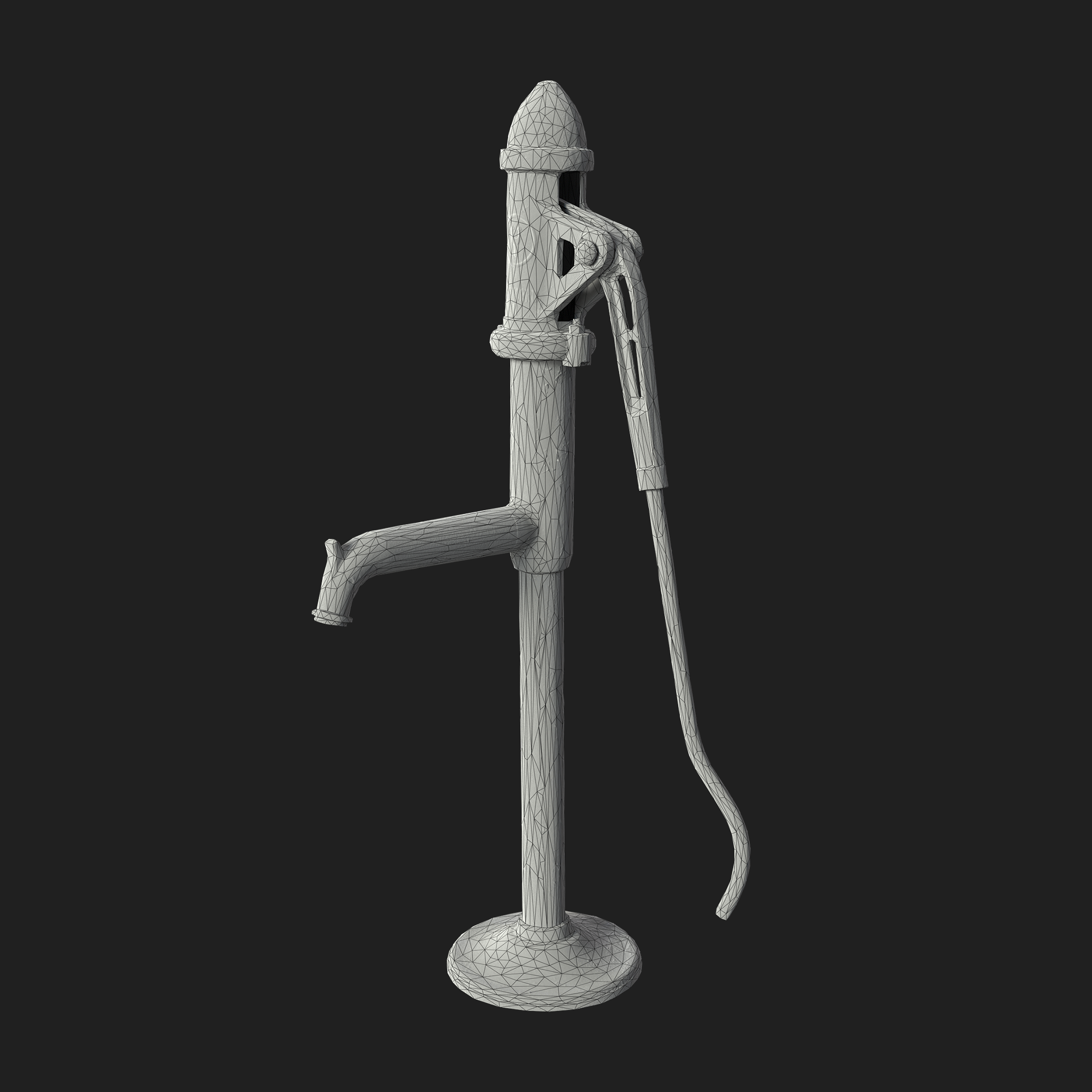 3D Vintage Hand Water Pump