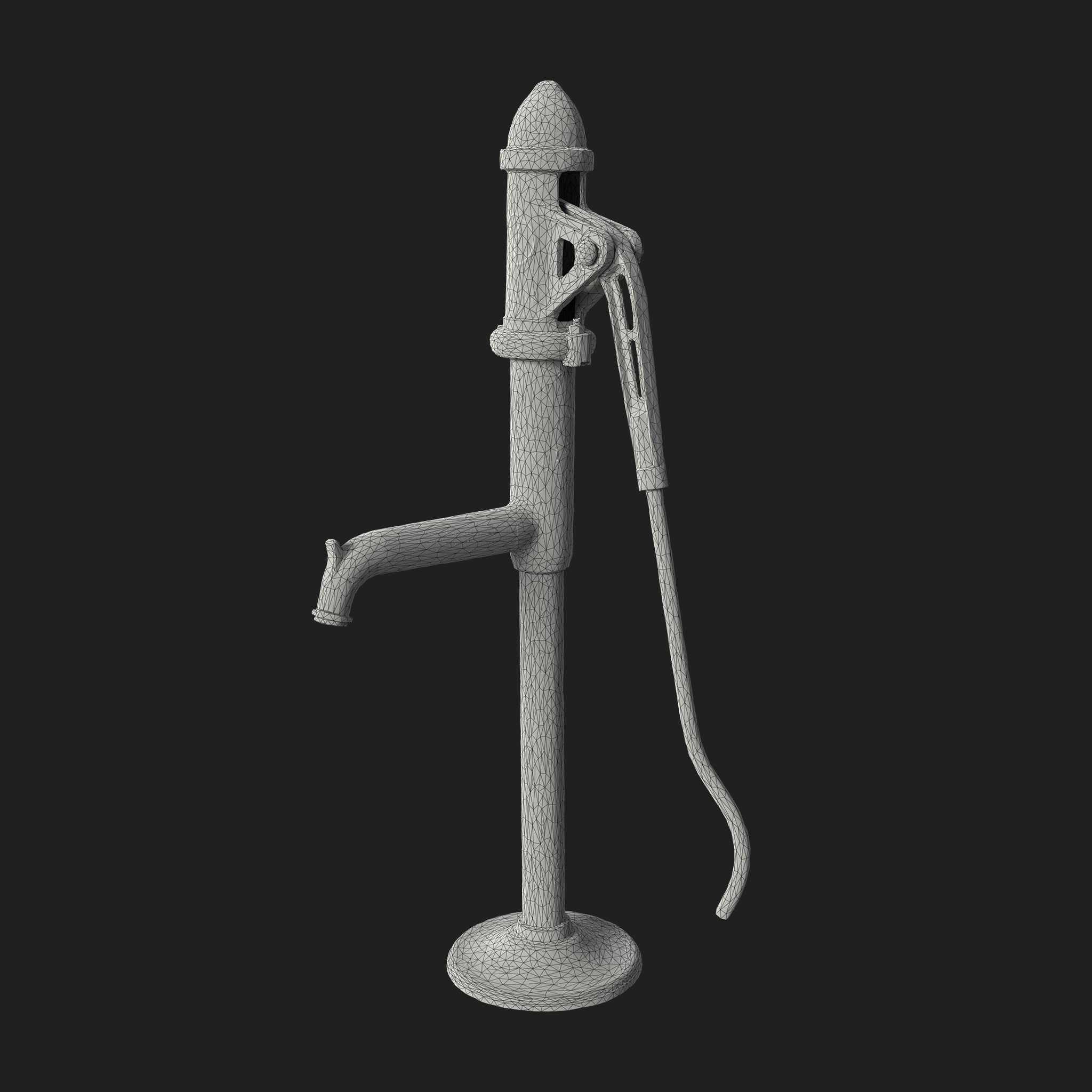 3D Vintage Hand Water Pump