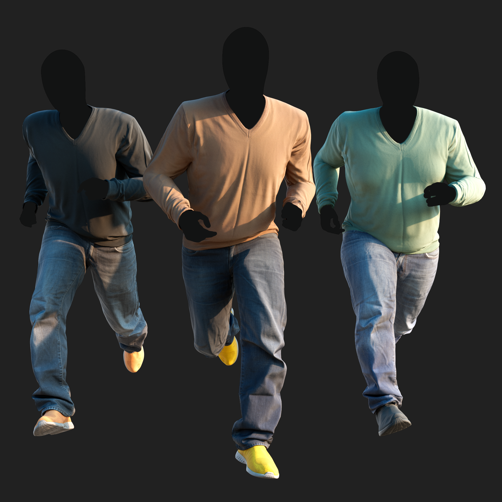3D Clothing set of Men&