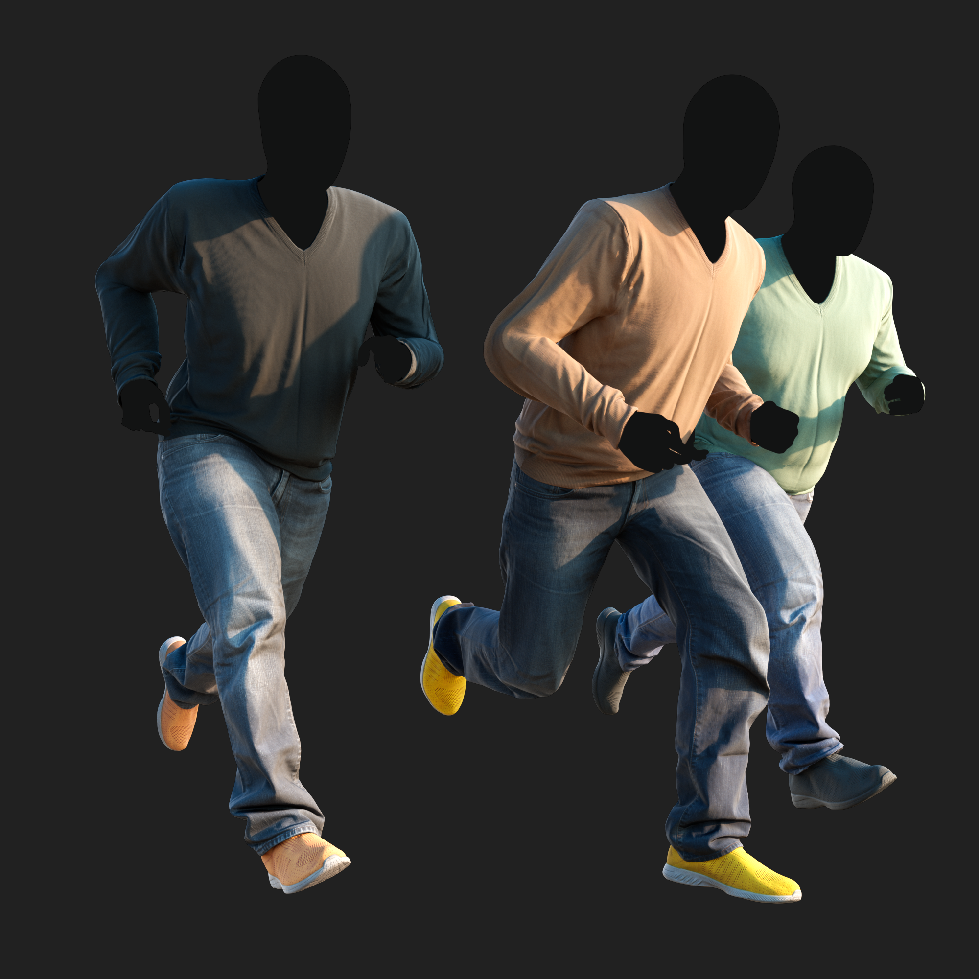 3D Clothing set of Men&
