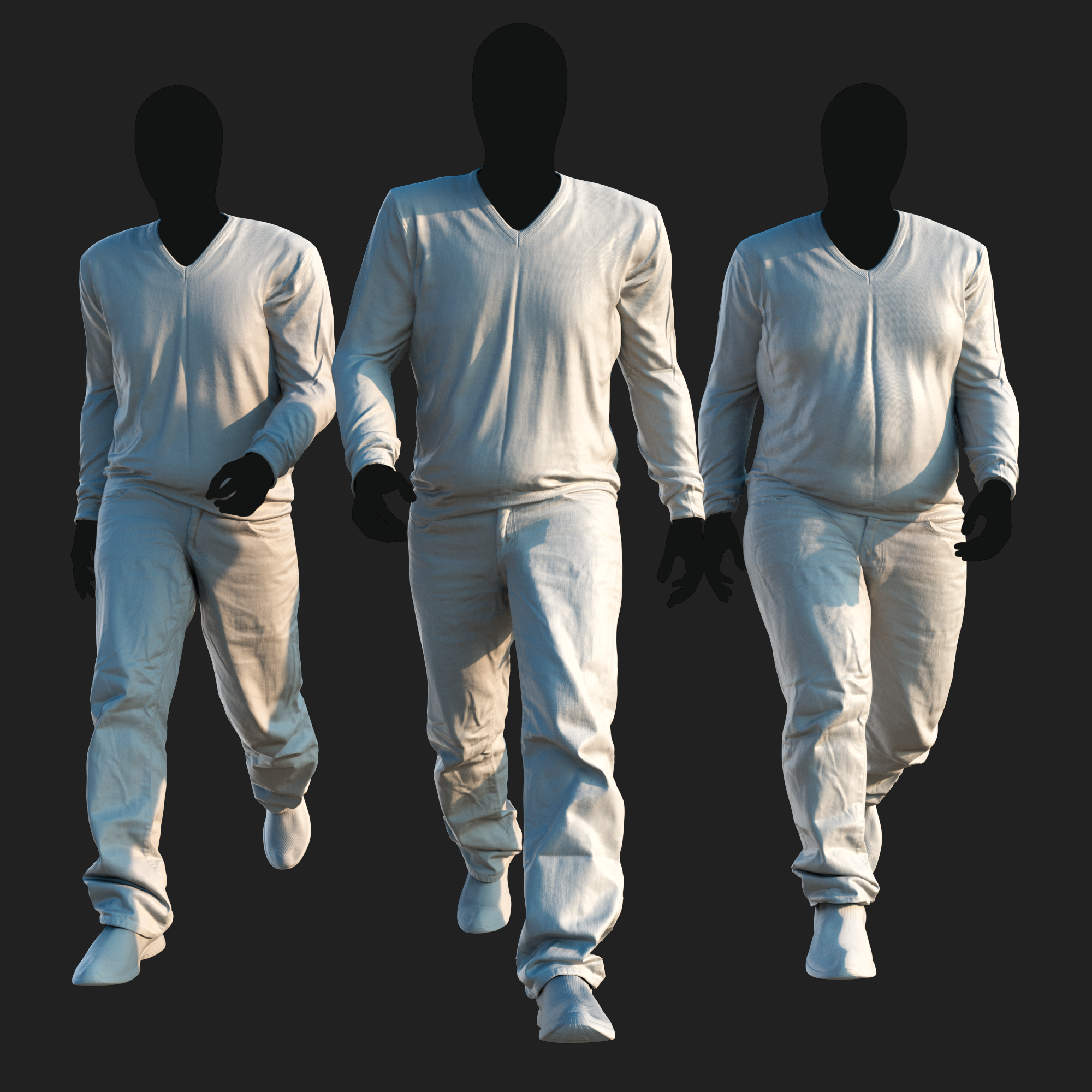 3D Clothing set of Men&