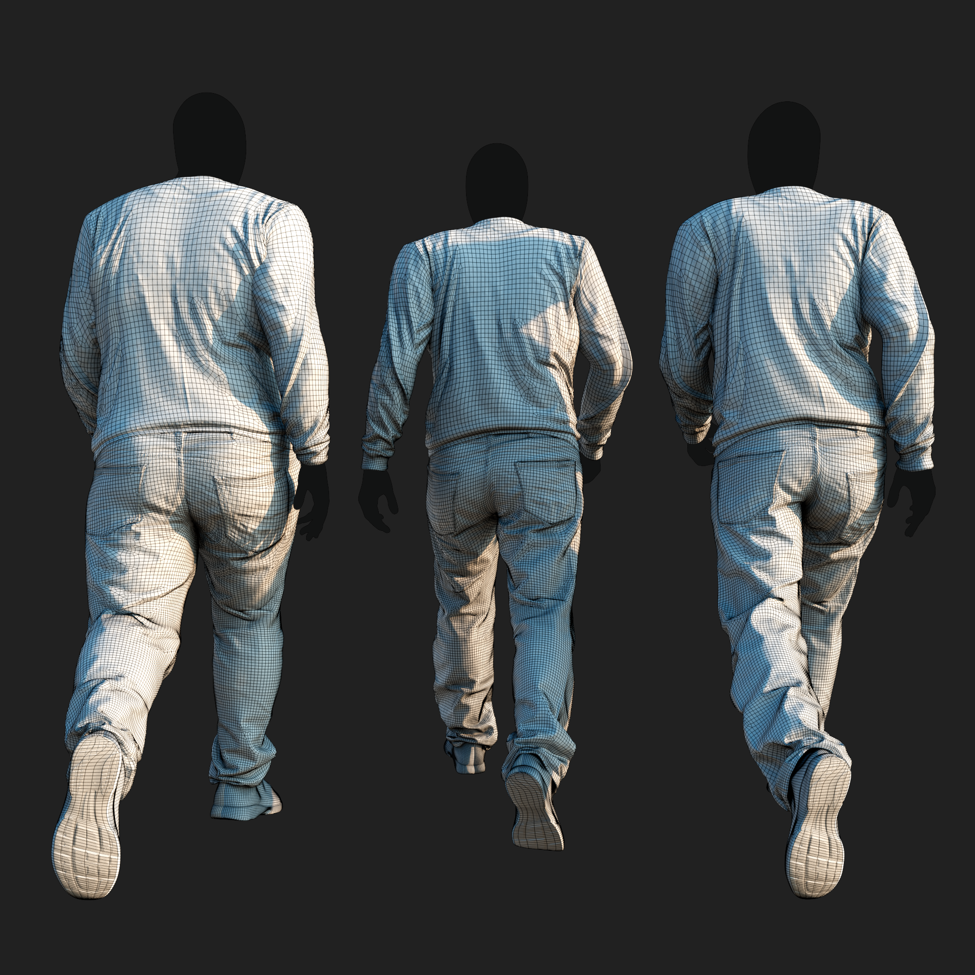 3D Clothing set of Men&