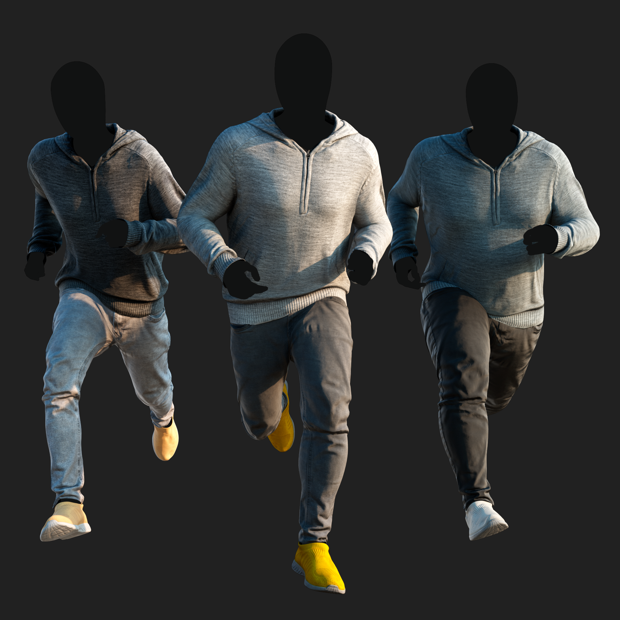 3D Clothing set of Men&
