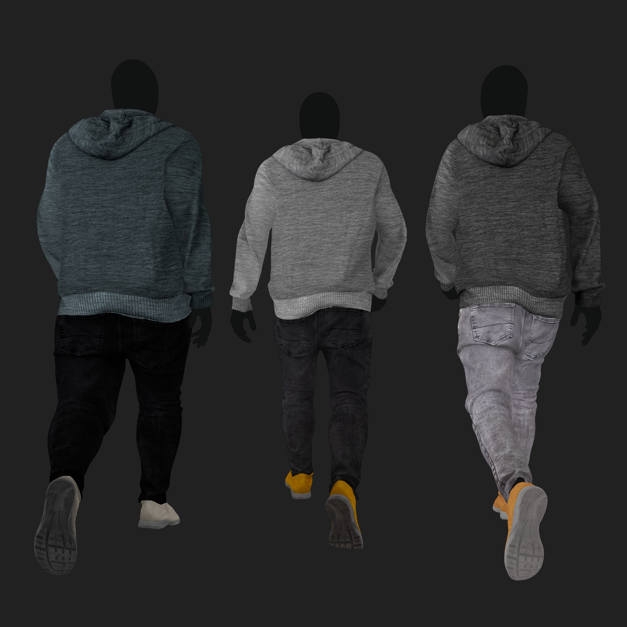 3D Clothing set of Men&
