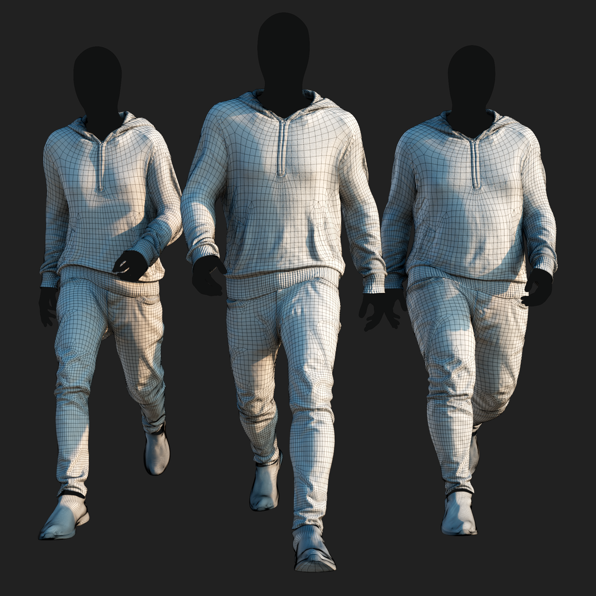 3D Clothing set of Men&