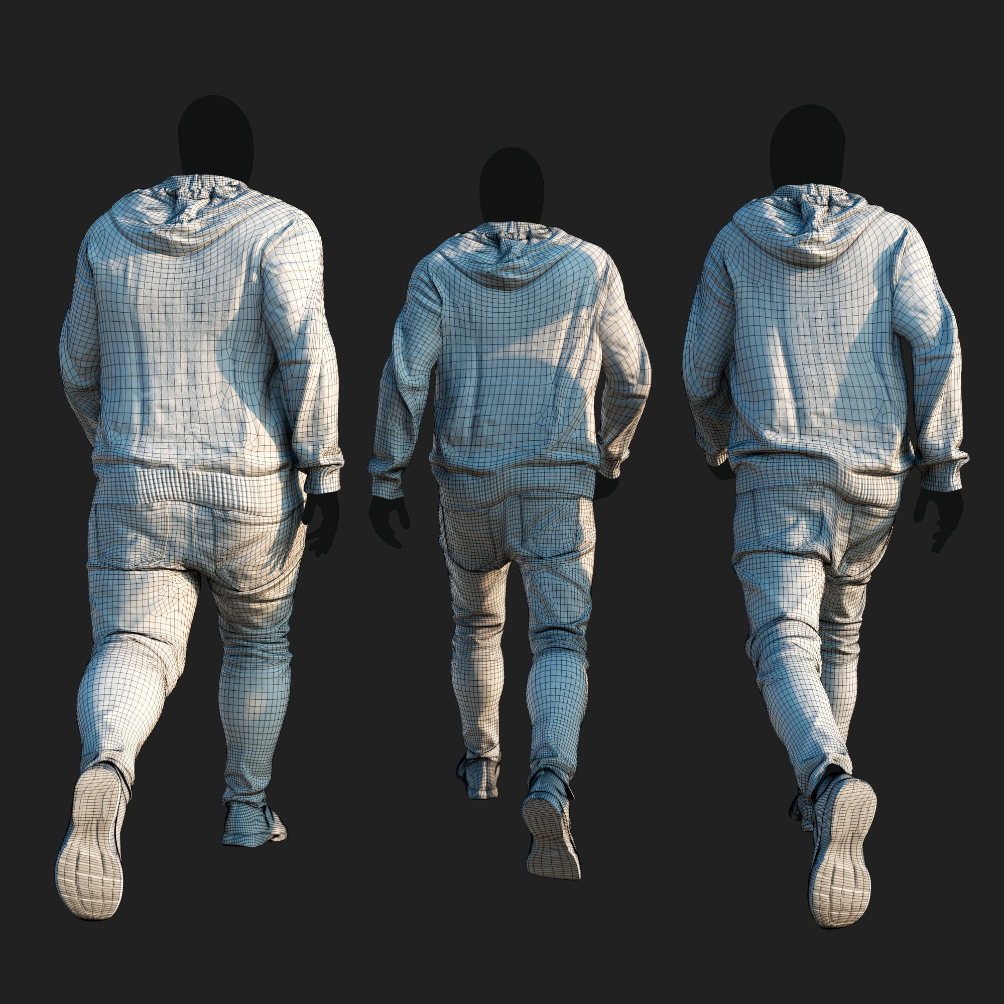3D Clothing set of Men&