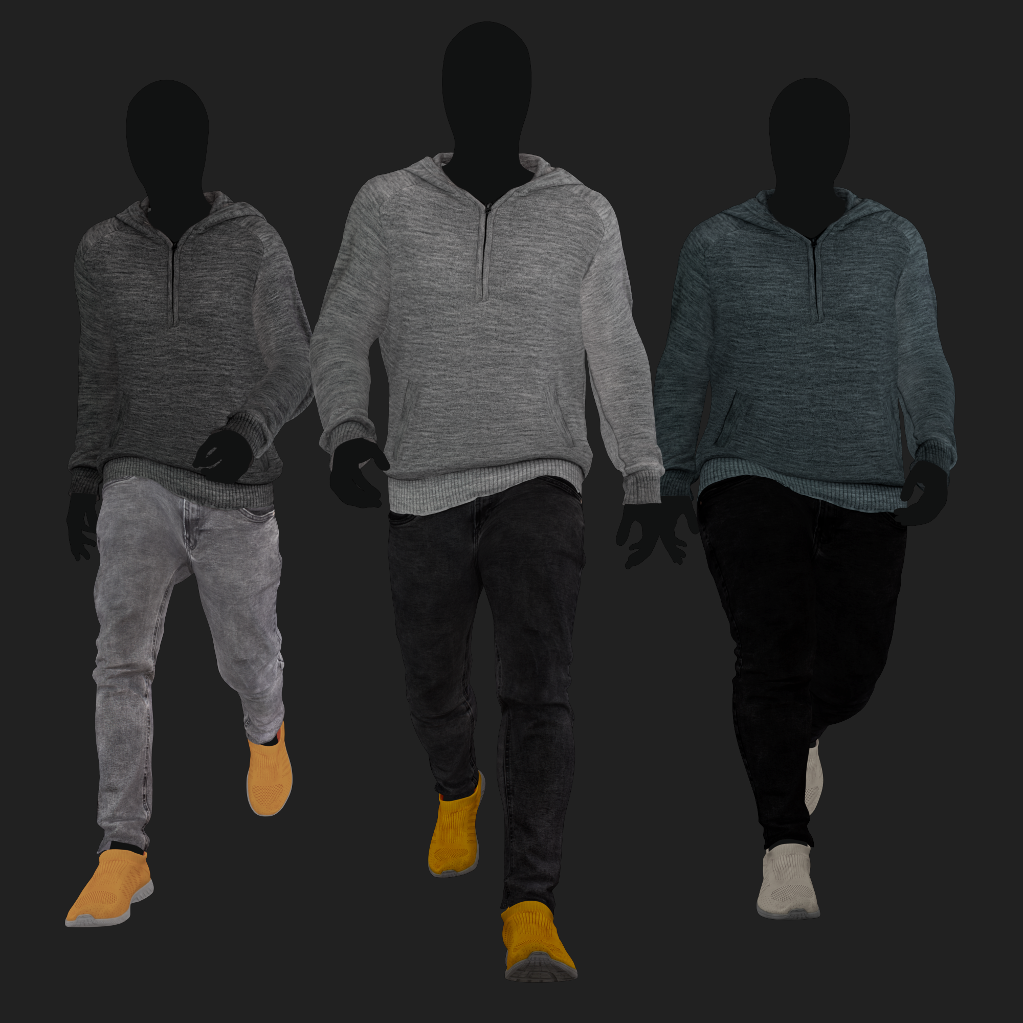 3D Clothing set of Men&