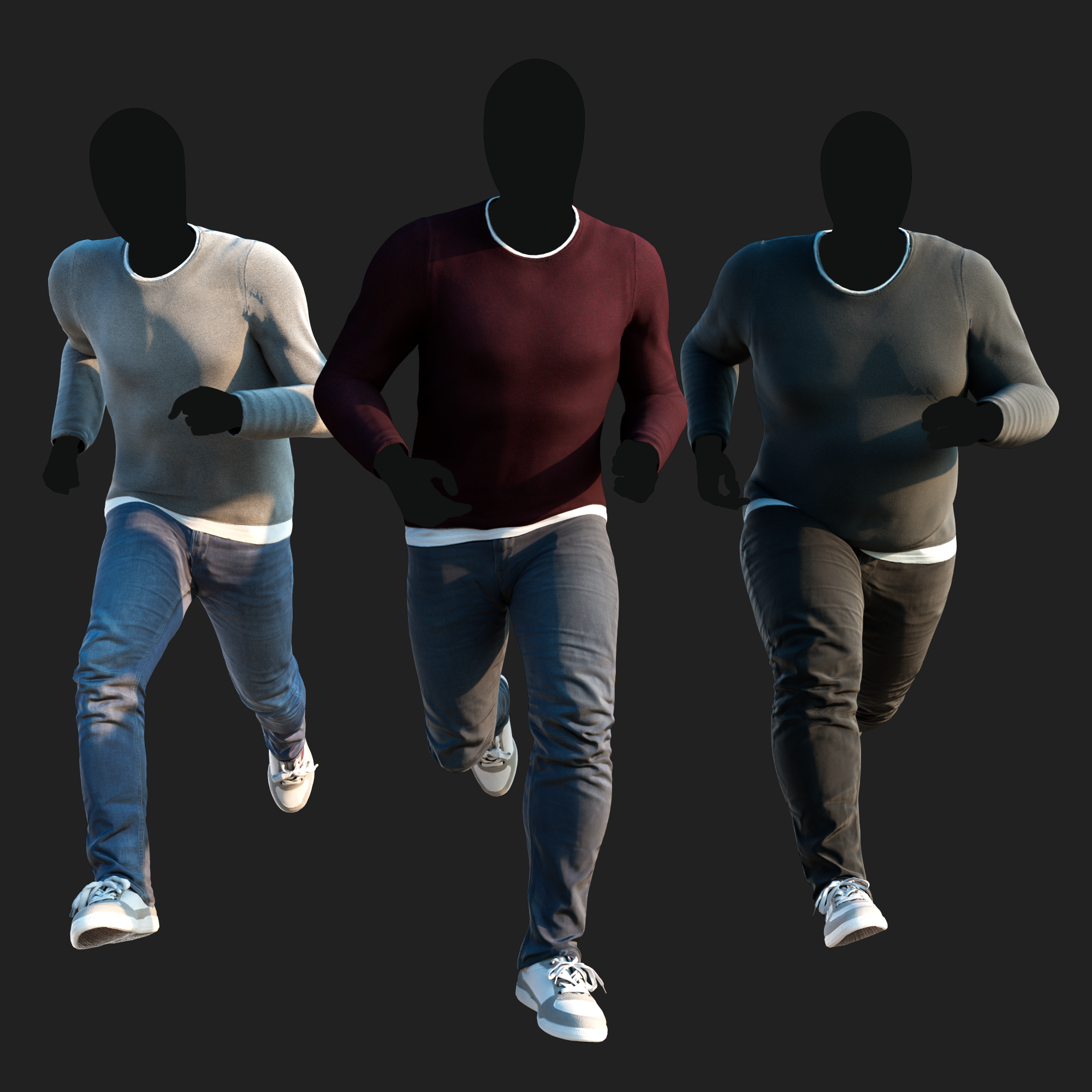 3D Clothing set of Men&