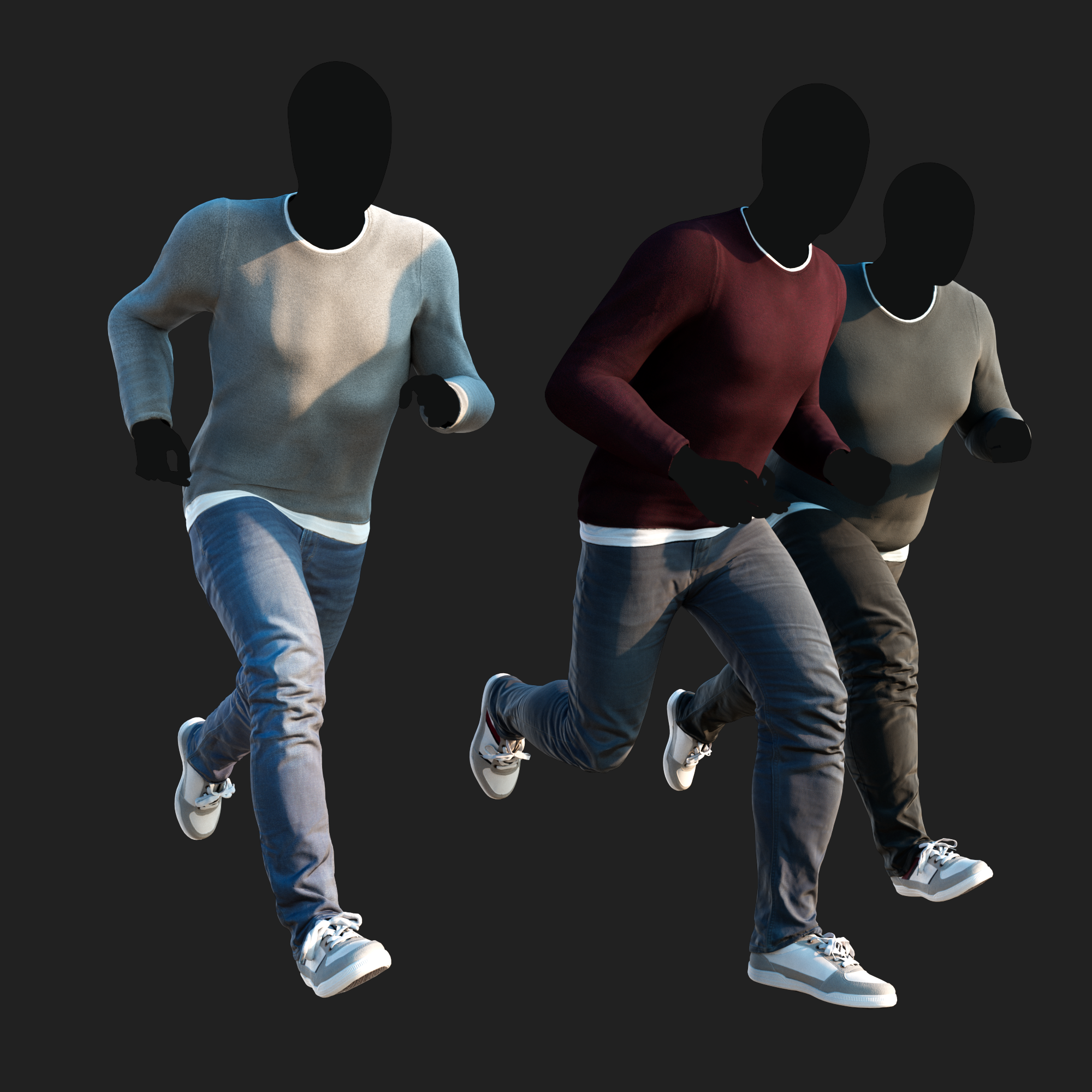 3D Clothing set of Men&