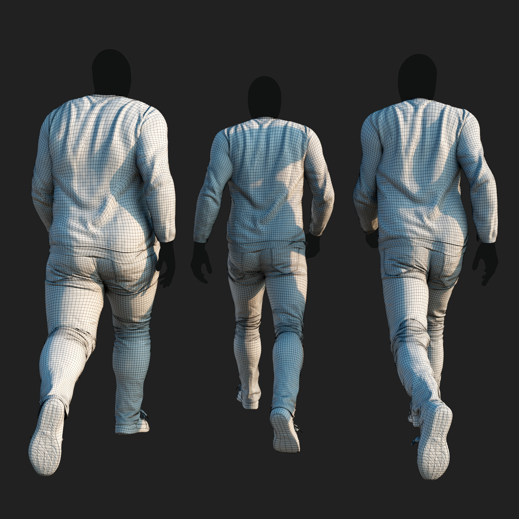 3D Clothing set of Men&