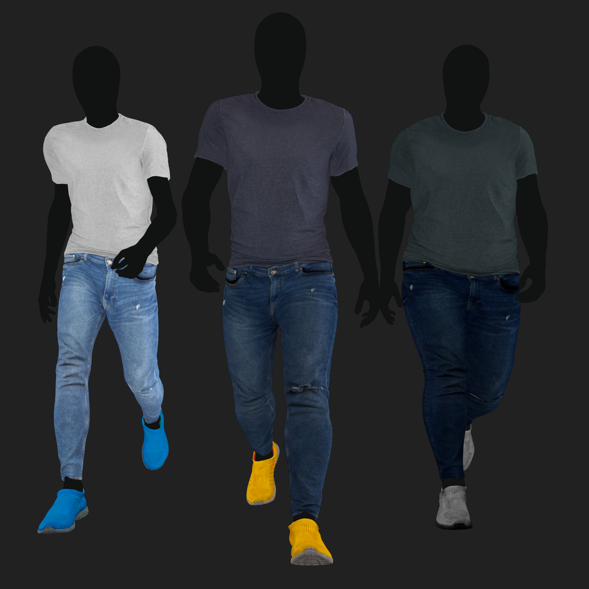 3D Clothing set of Men&