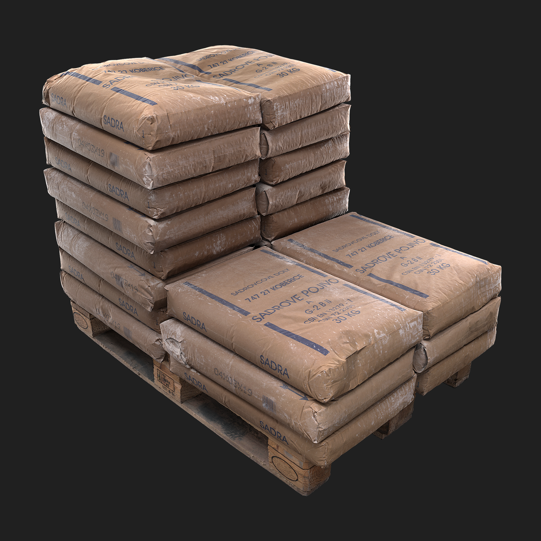3D Model of Plaster Sack Pallet
