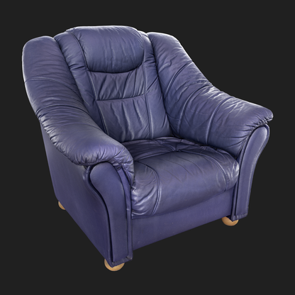 Purple Leather Armchair