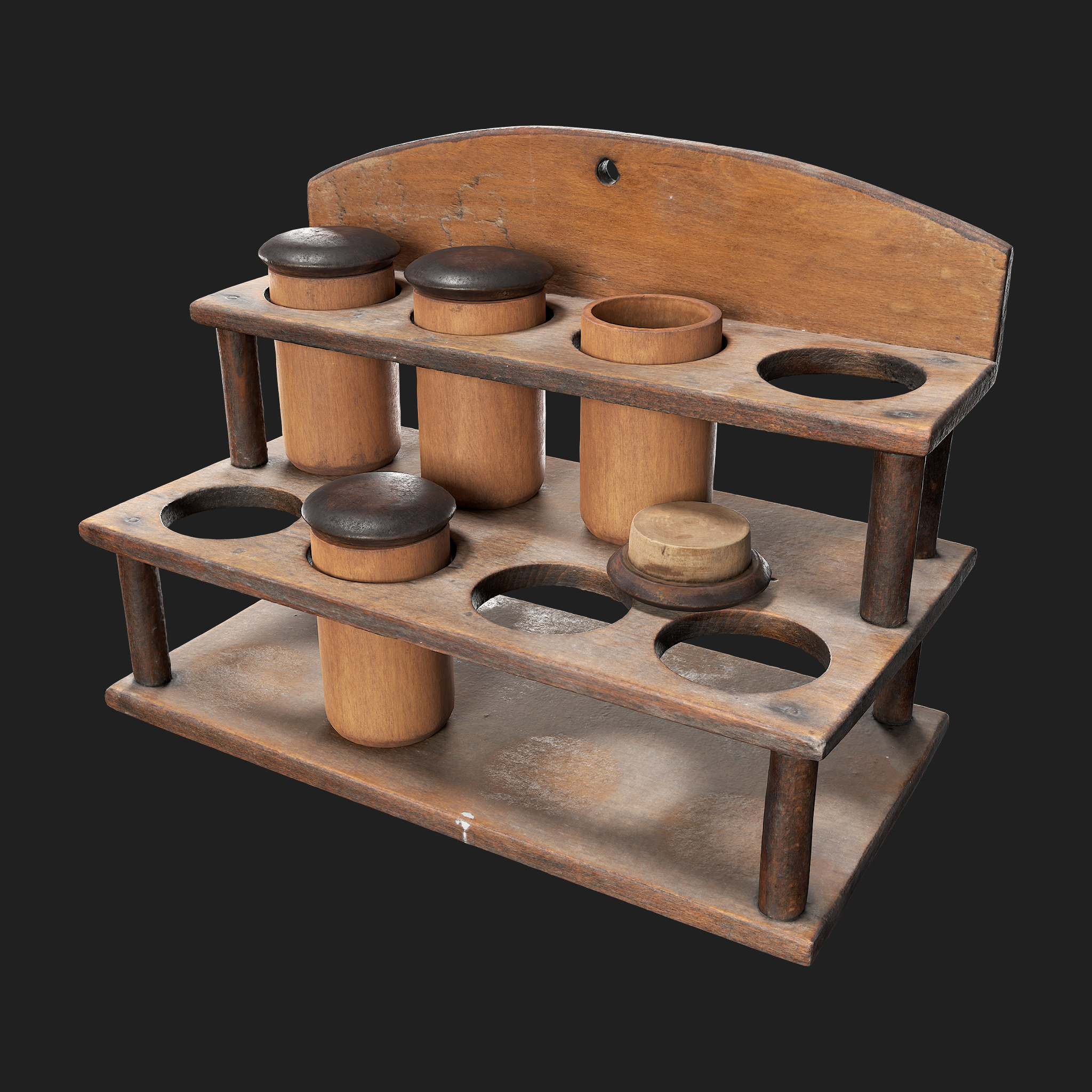 Spice Racks Game Vintage Wooden Spice Rack 3D Model - Game Asset | VR4D