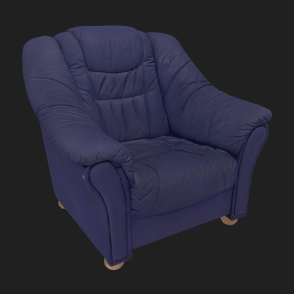 Purple Leather Armchair