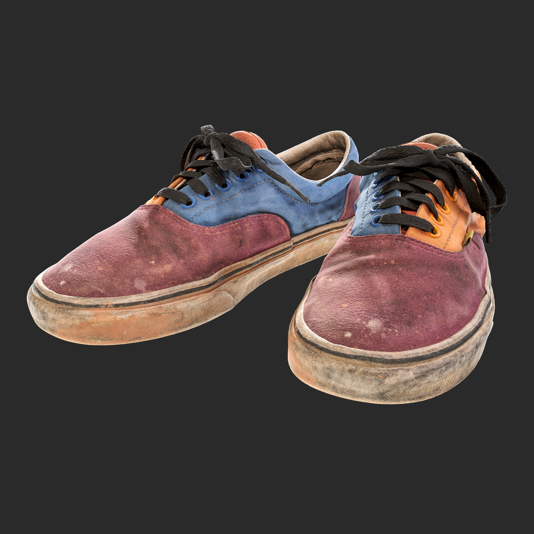 3D model Mens skateboarding sneakers front left