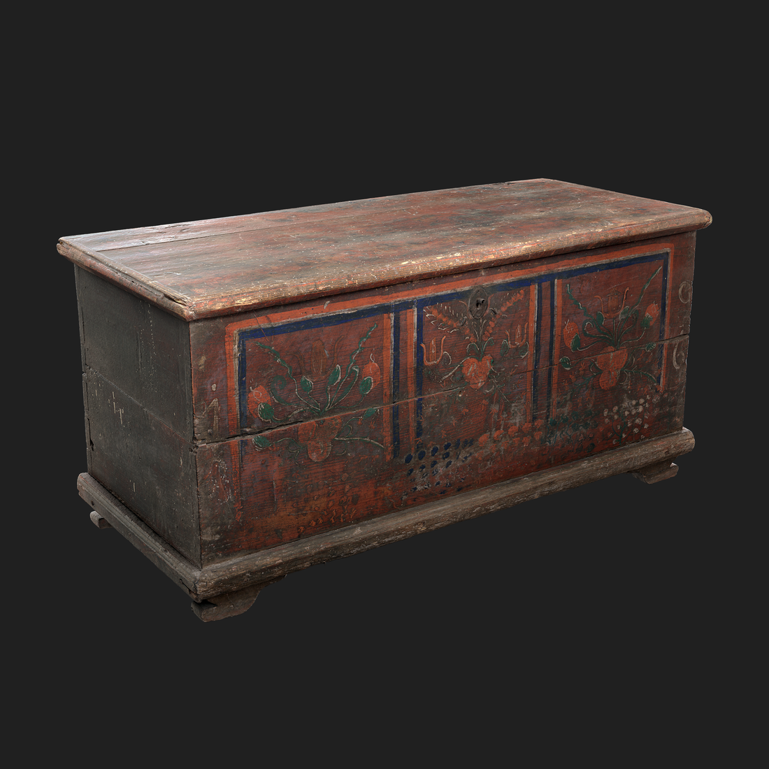 3D Model of Wooden Chest