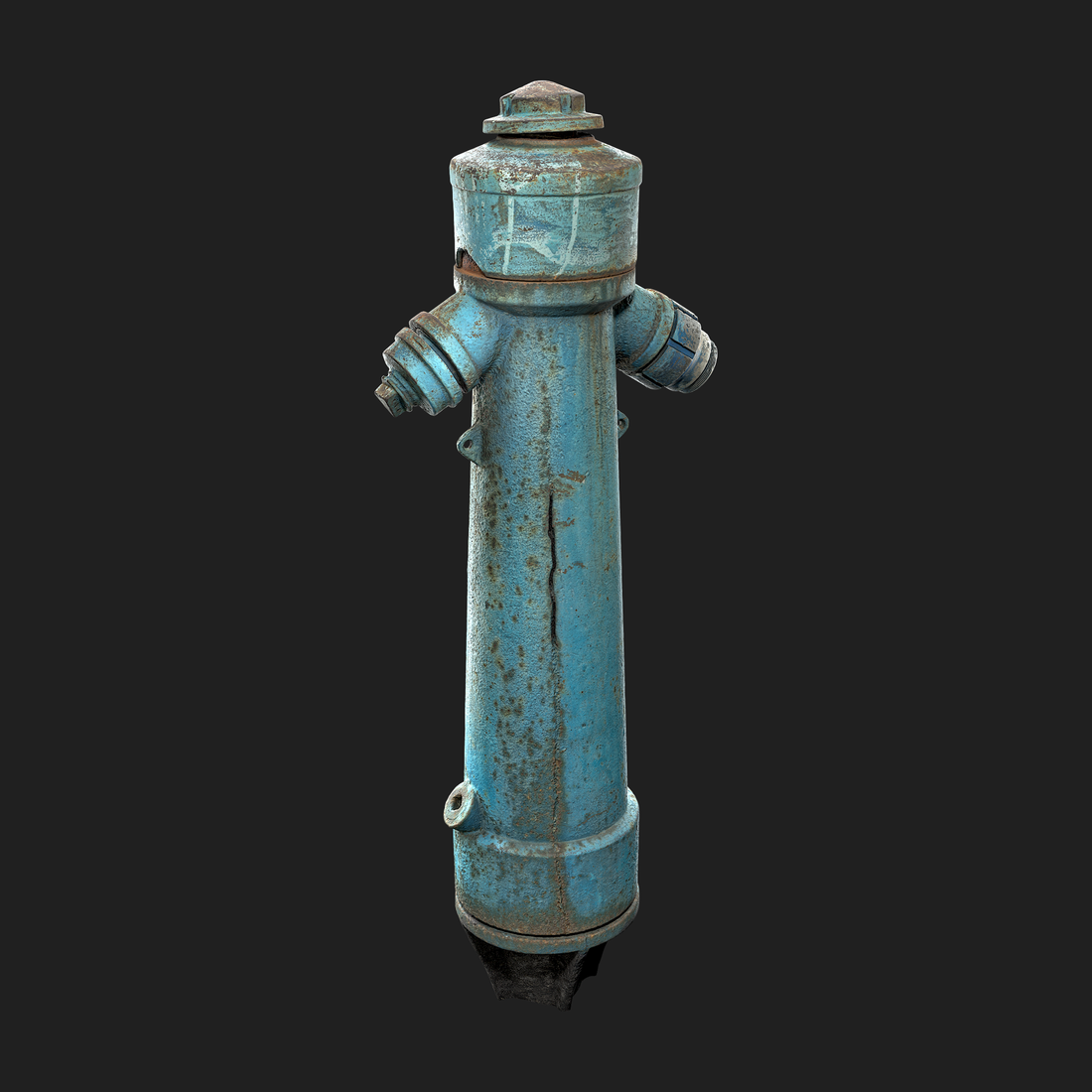 3D Model of Blue Hydrant