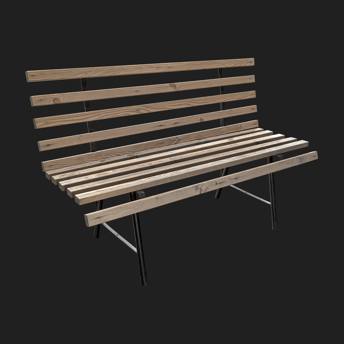 3D Model of Garden Bench